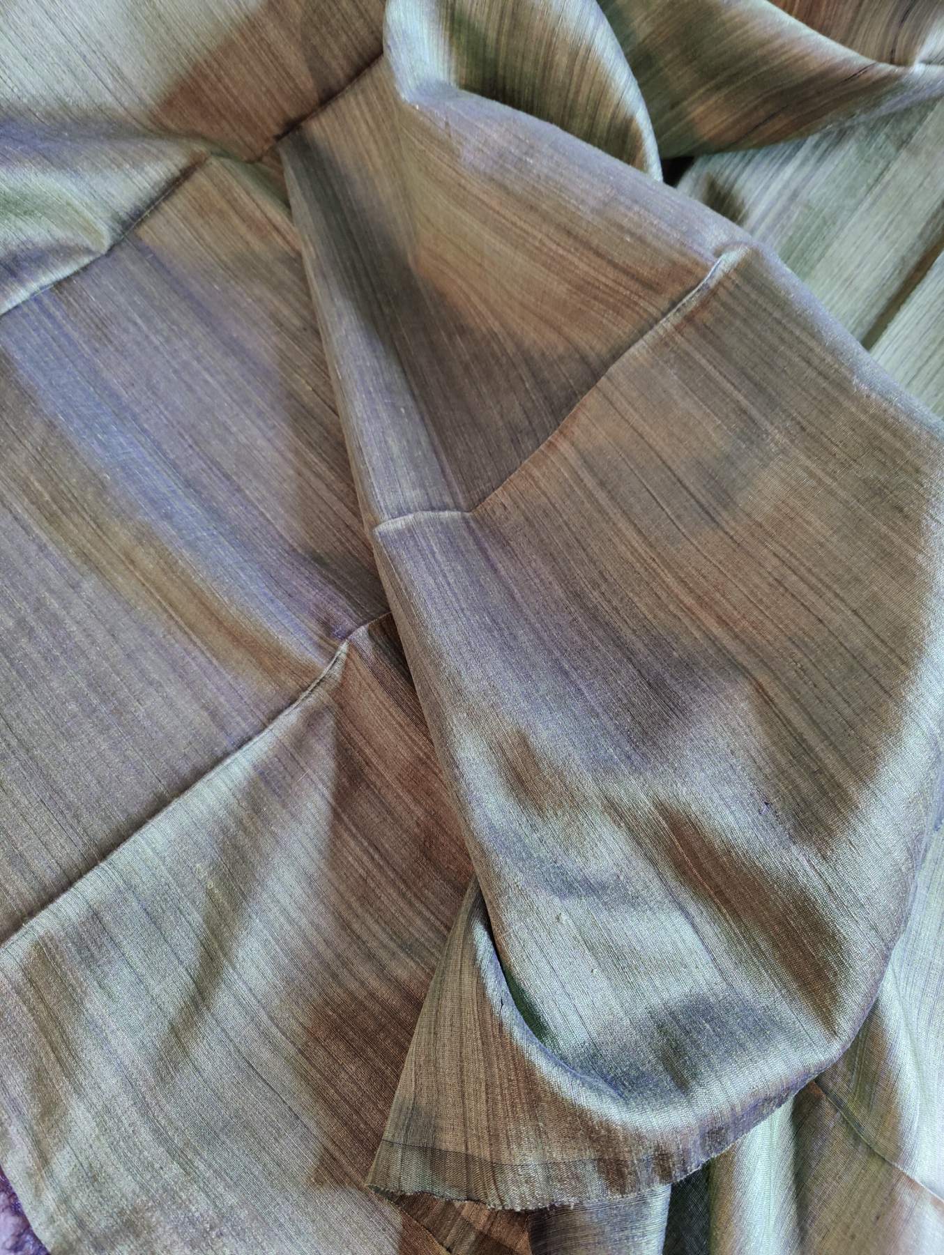 OLIVE GREEN PURE HANDLOOM MATKA SILK SAREE