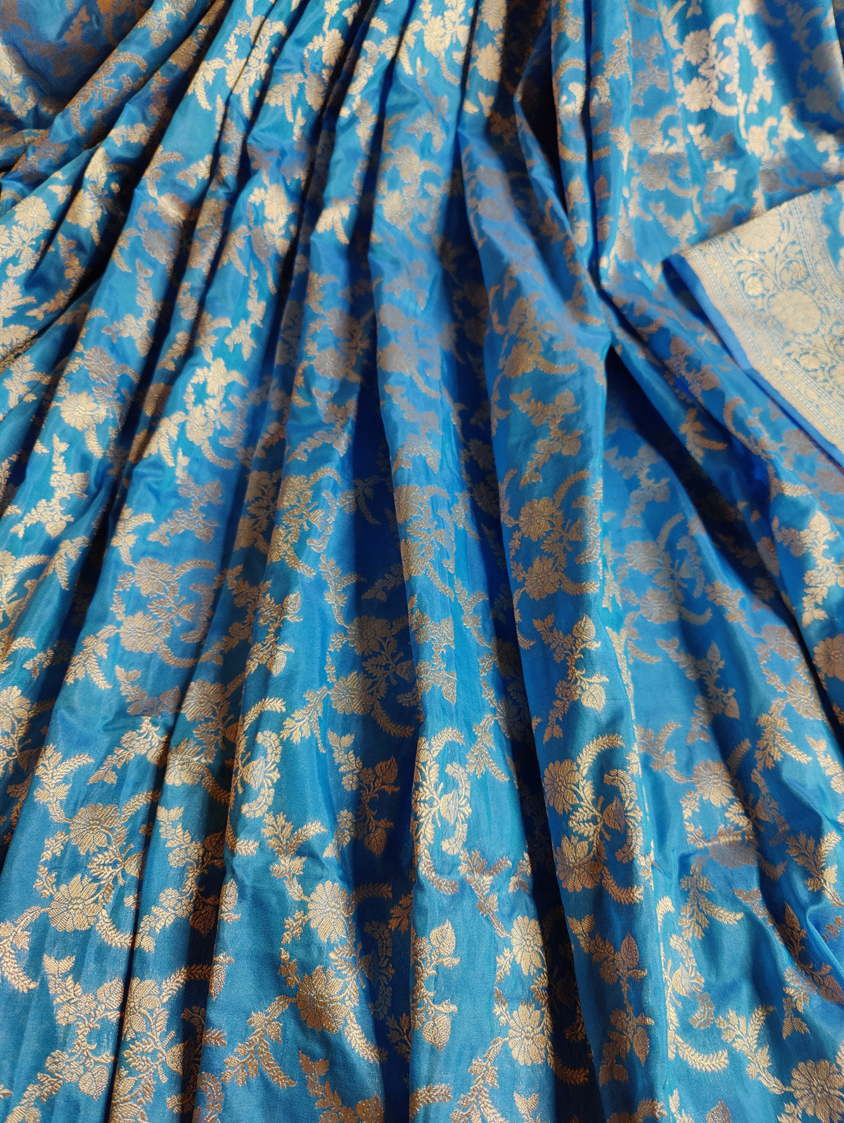 BLUE SILK PURE HANDLOOM BANARASI SAREE
