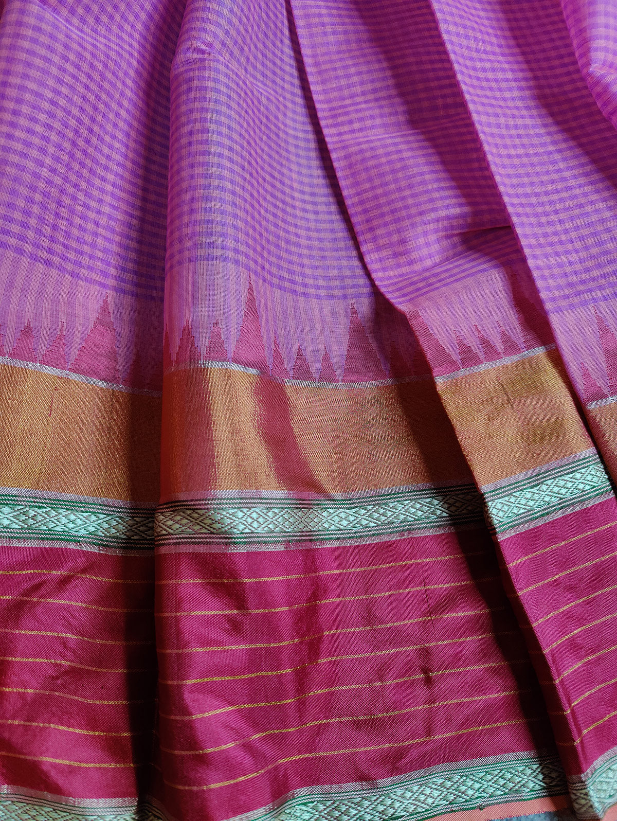 PINK PURE HANDLOOM PONDRU KHADI SAREE