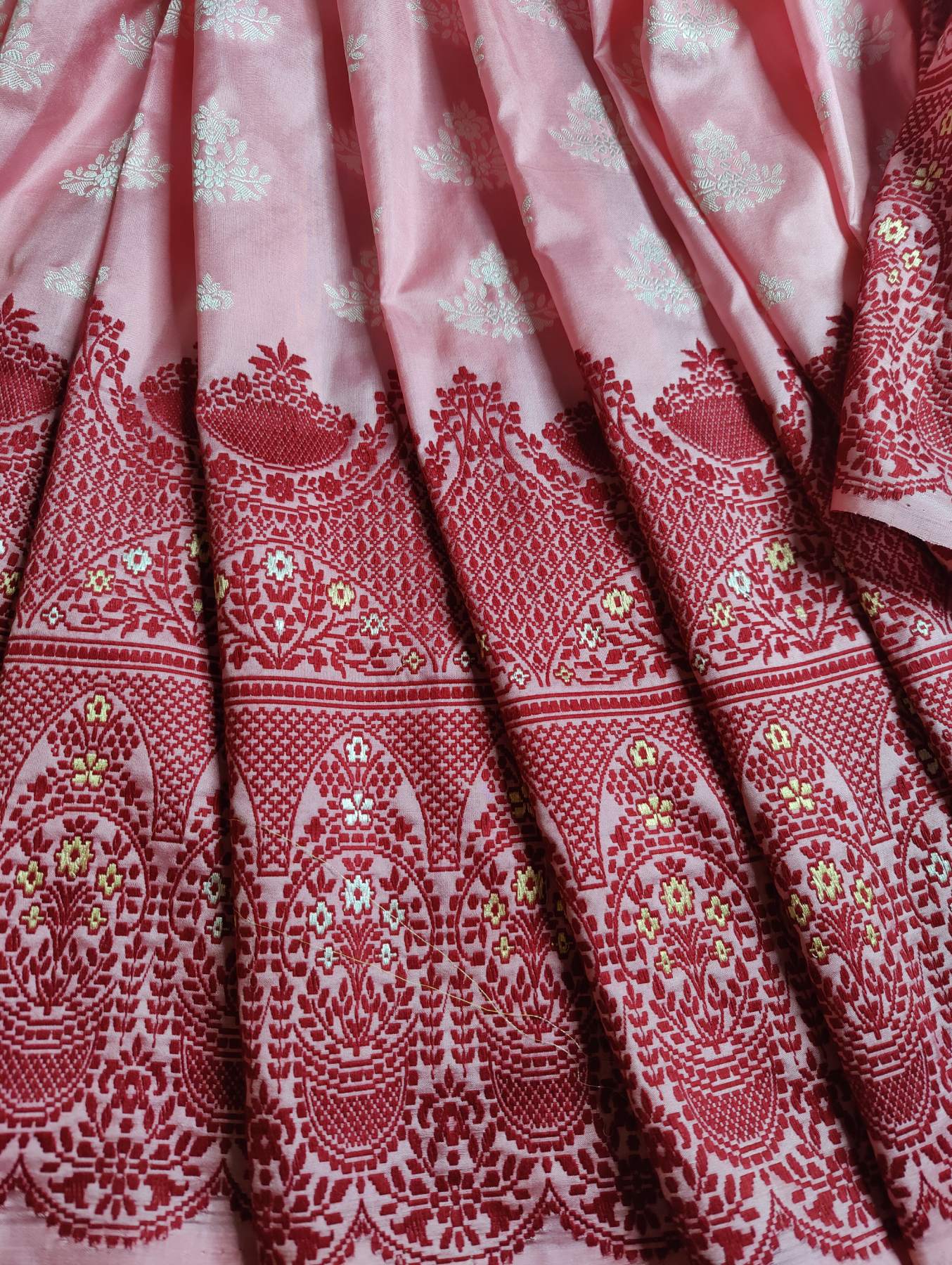 ICE PINK SILK PURE HANDLOOM BANARASI SAREE