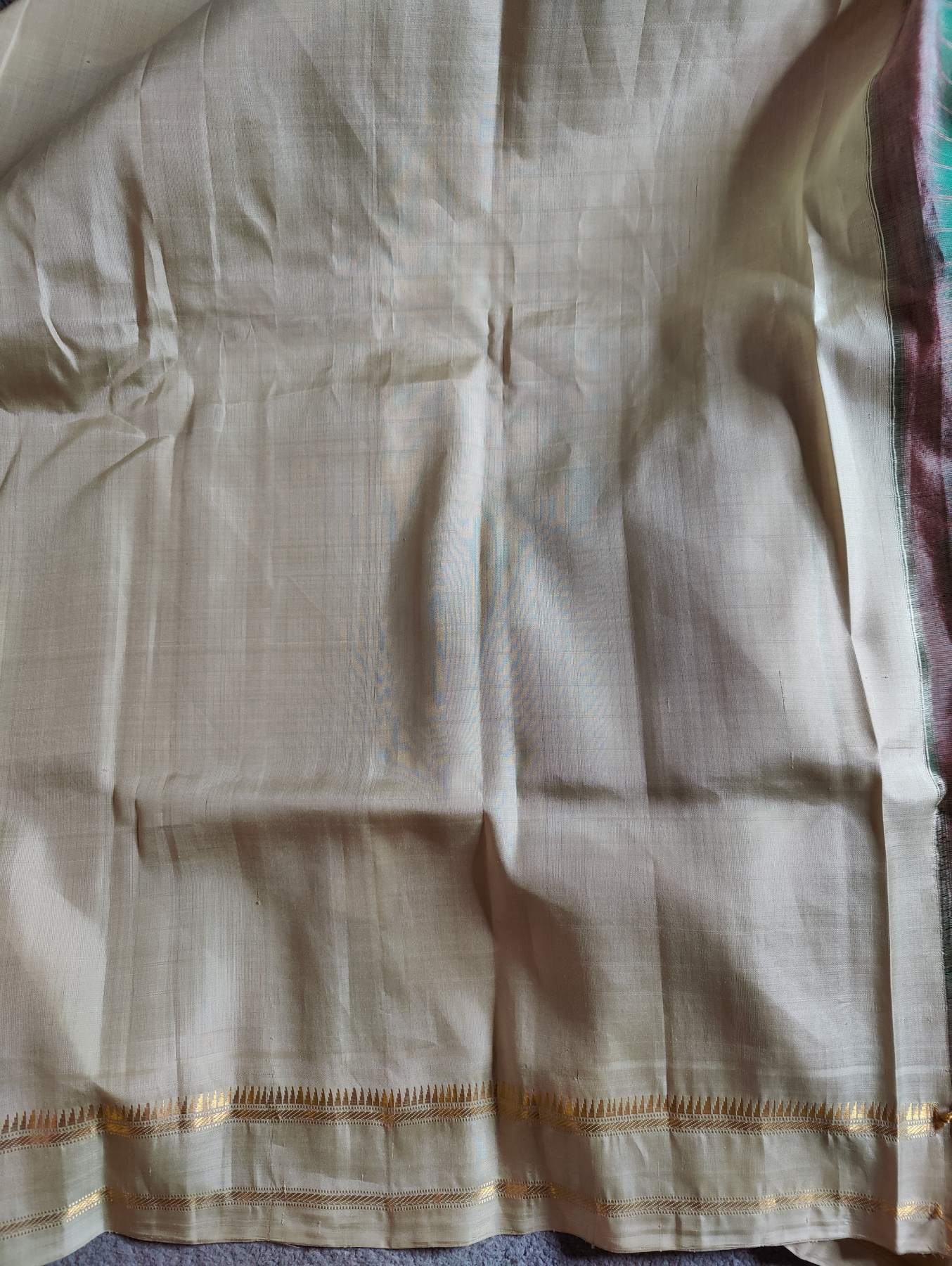 TWO TONE GREEN SICO GADWAL SAREE