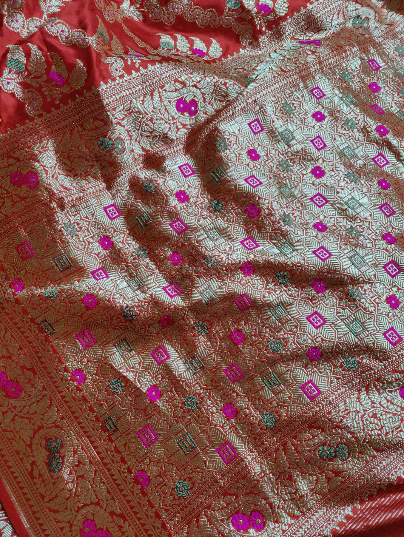 RED SILK PURE HANDLOOM BANARASI SAREE