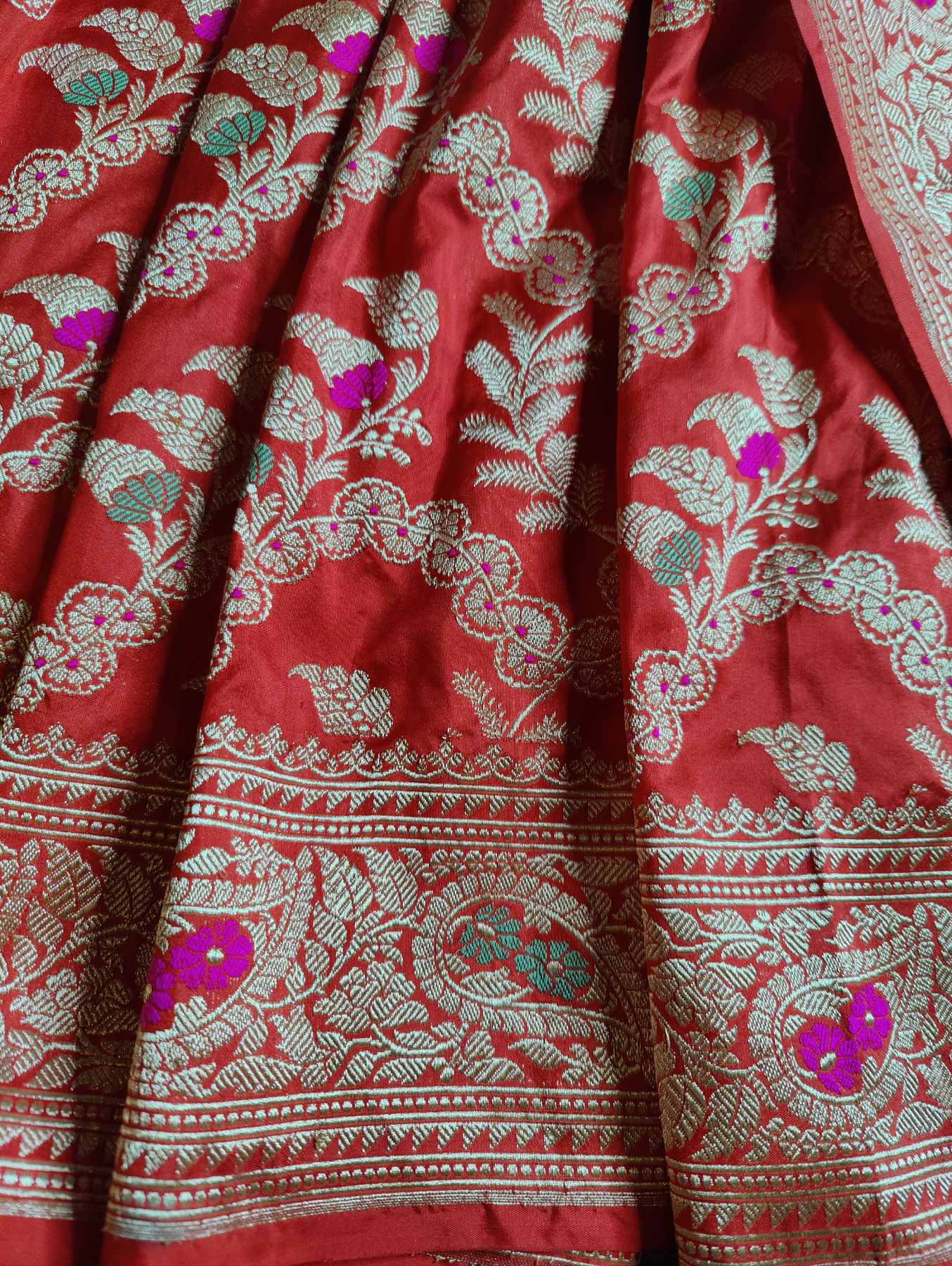 RED SILK PURE HANDLOOM BANARASI SAREE