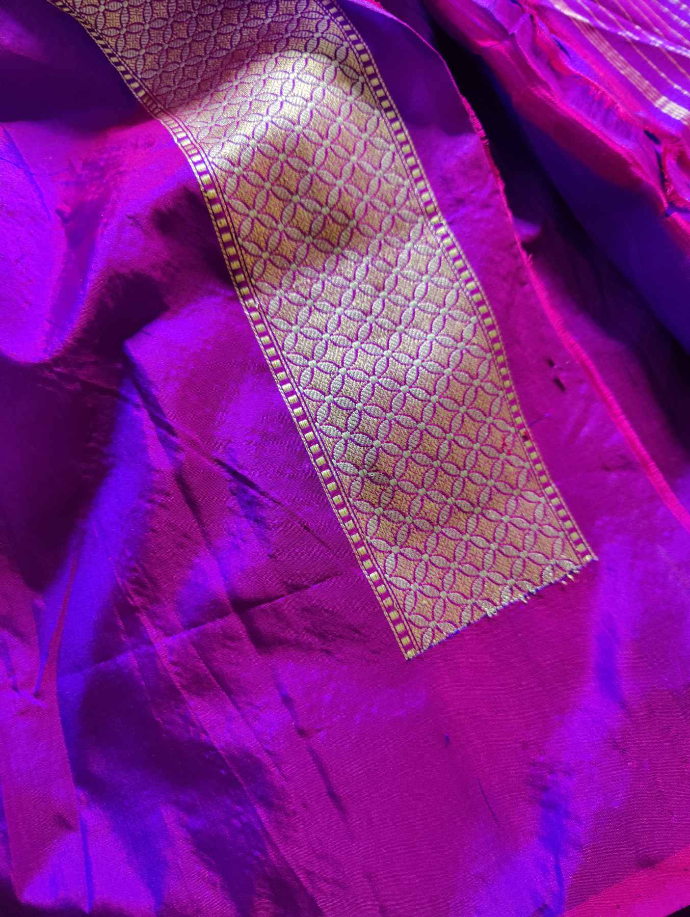 PURPLE SILK  PURE HANDLOOM BANARASI SAREE