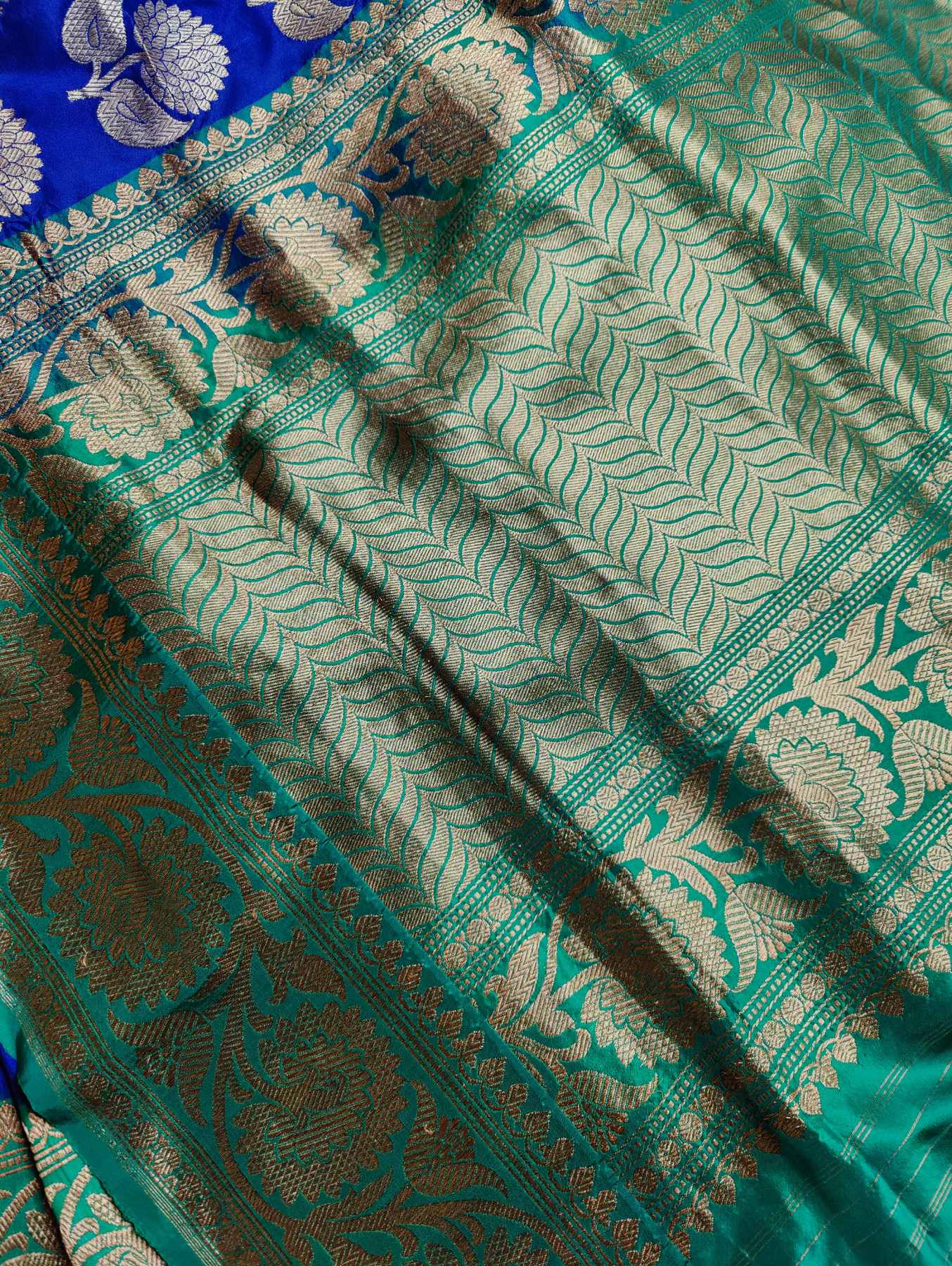 ROYAL BLUE SILK PURE HANDLOOM BANARASI SAREE