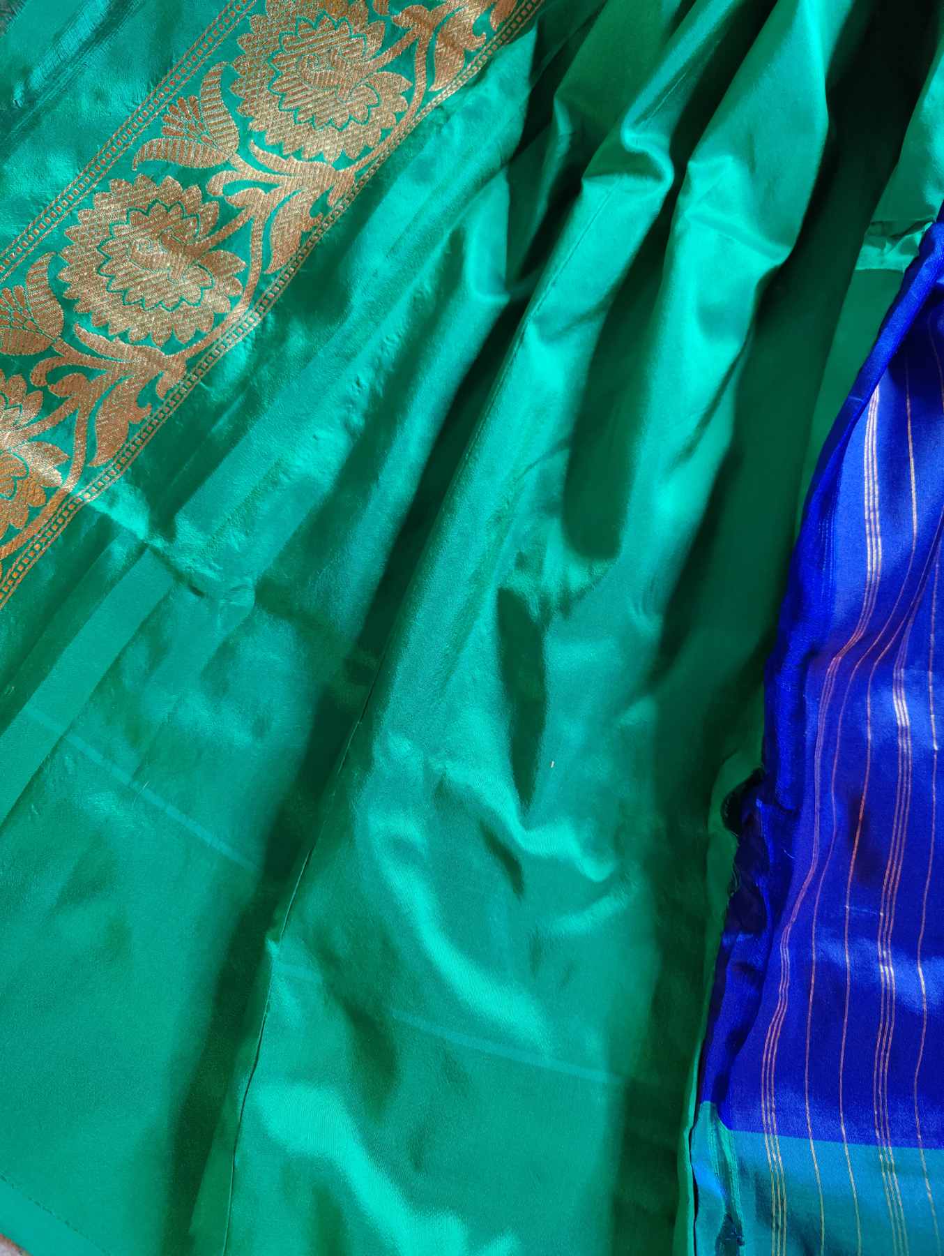 ROYAL BLUE SILK  PURE HANDLOOM BANARASI SAREE
