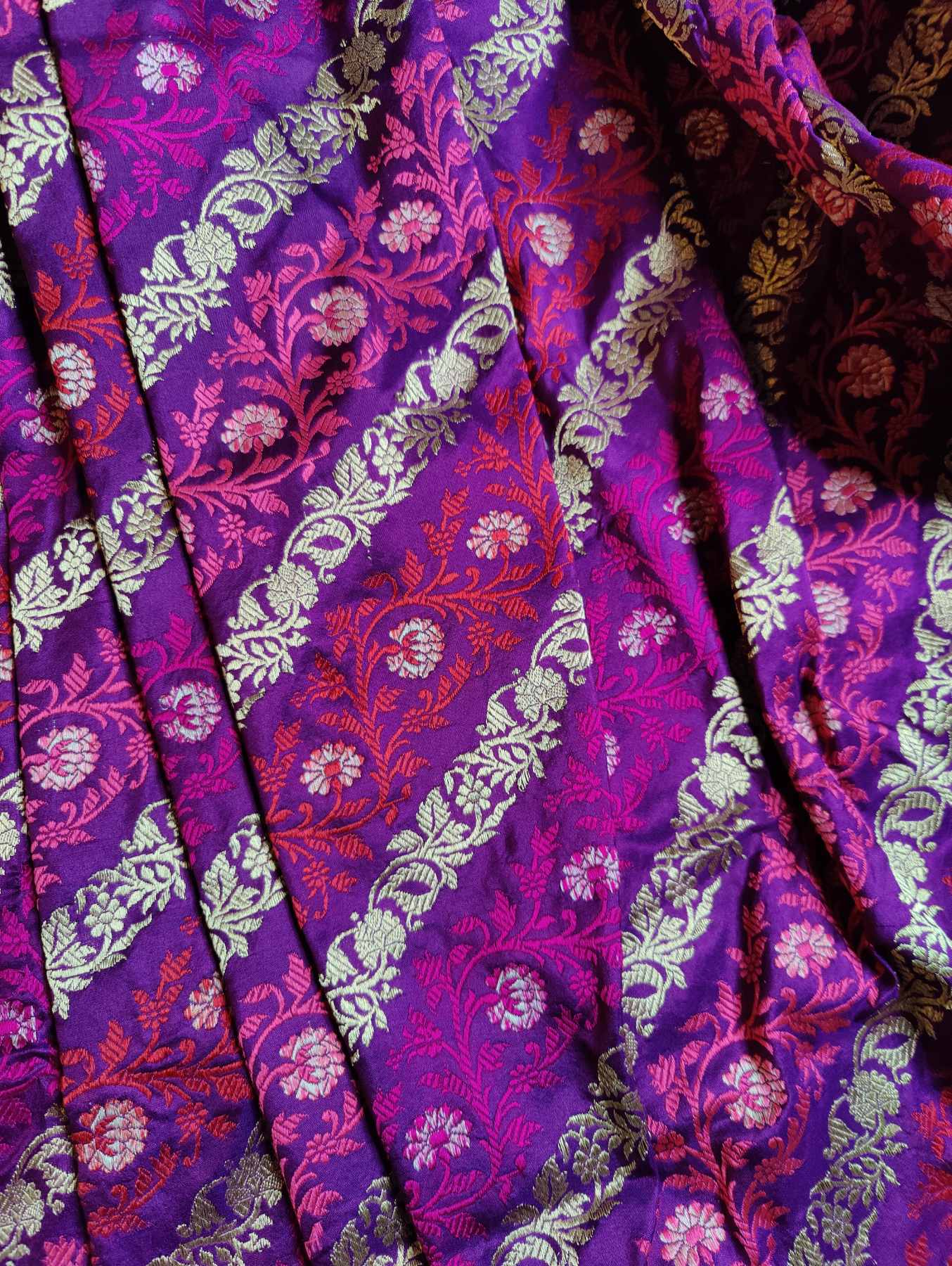 PURPLE SILK PURE HANDLOOM BANARASI SAREE