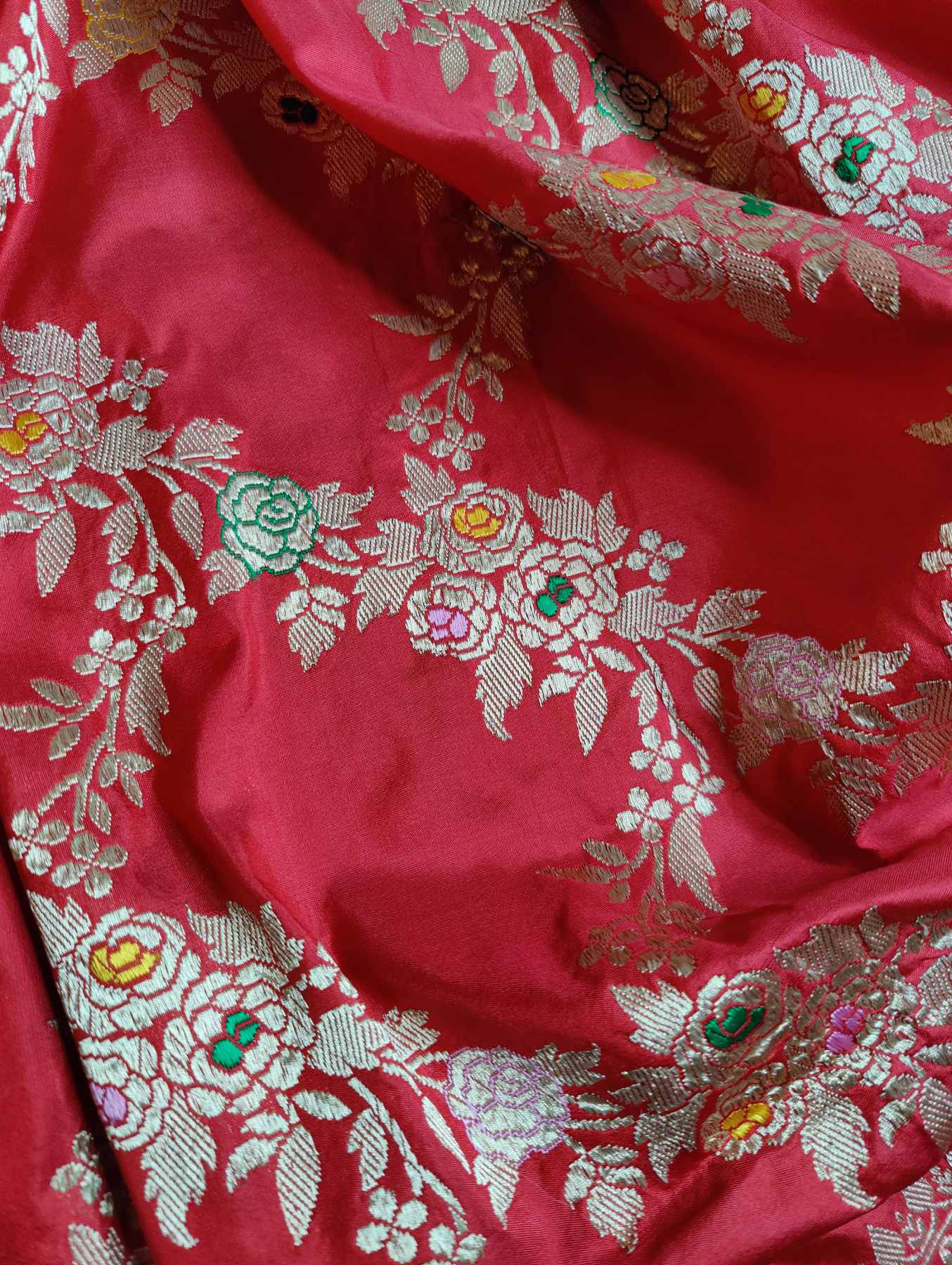 RED SILK PURE HANDLOOM BANARASI SAREE