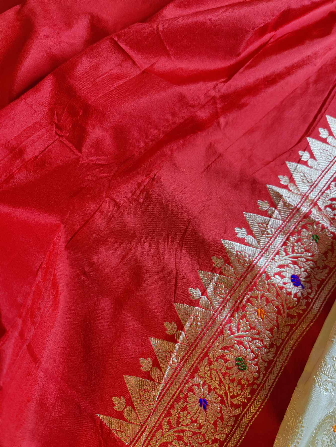 LIGHT OLIVE GREEN SILK  PURE HANDLOOM REAL JARI BANARASI SAREE