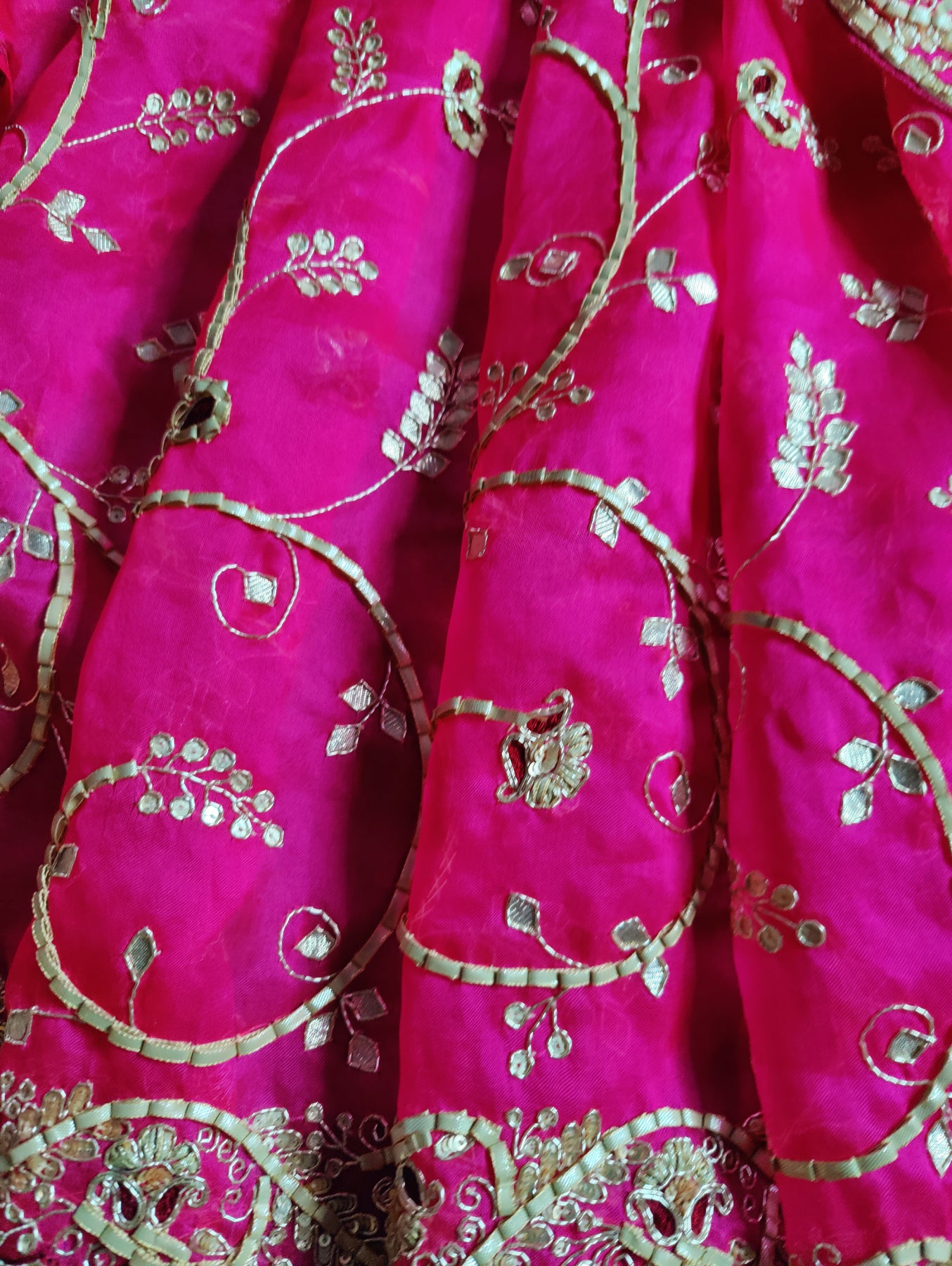 FLORISSANT PINK ORGANZA PURE HANDLOOM EMBROIDERY SAREE