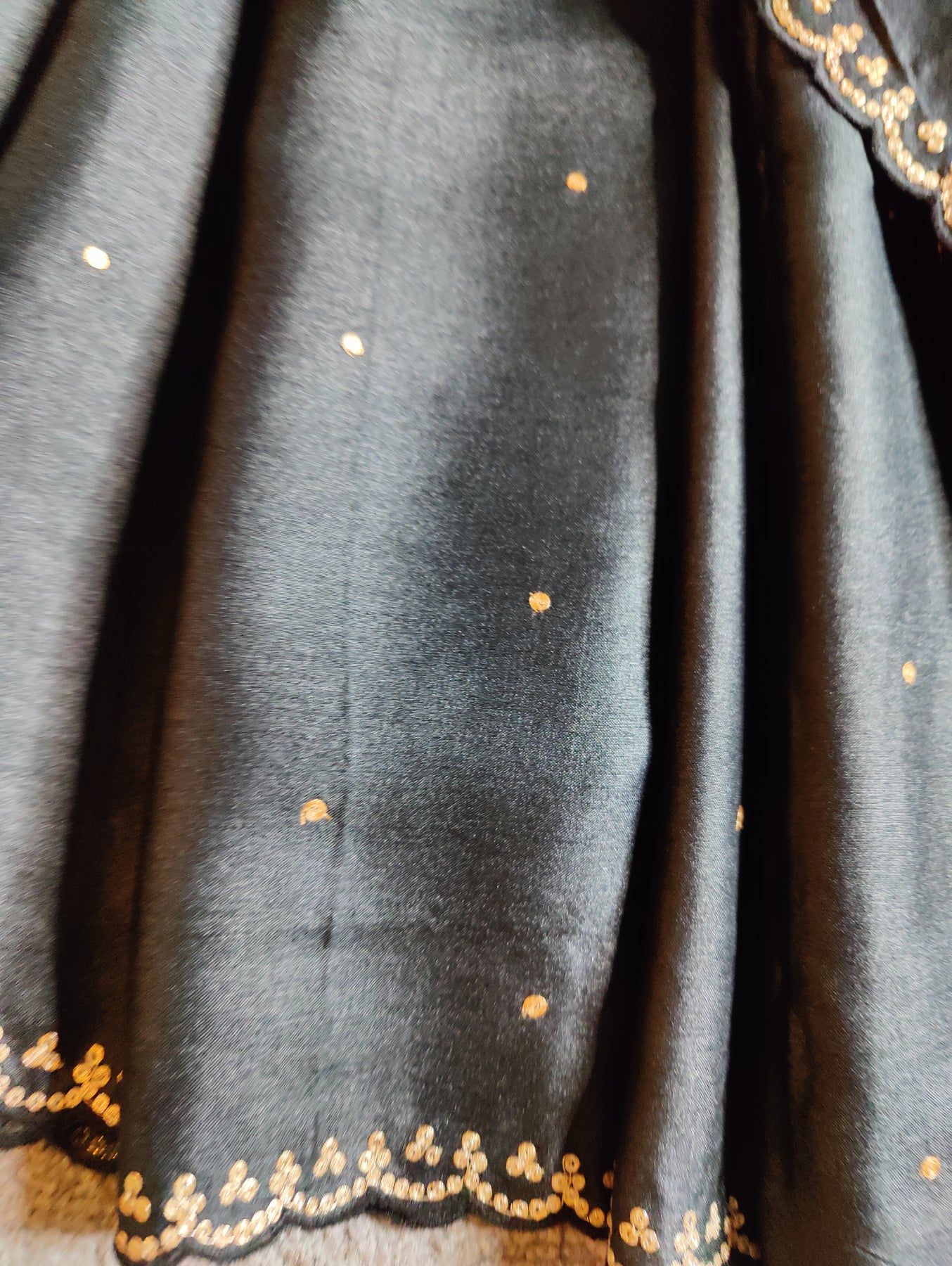 BLACK TUSSAR SILK PURE HANDLOOM EMBROIDERY SAREE