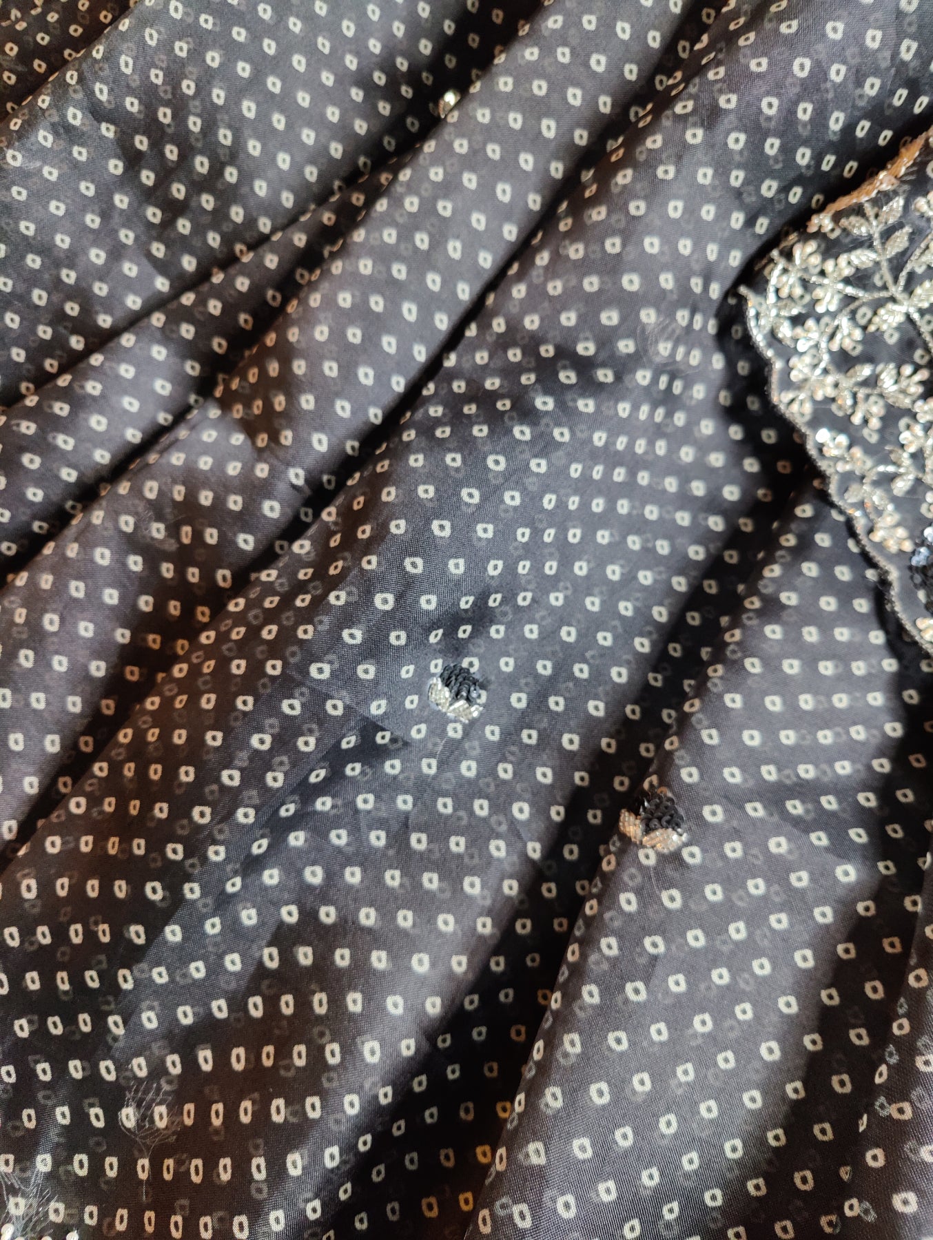 BLACK ORGANZA PURE HANDLOOM EMBROIDERY SAREE