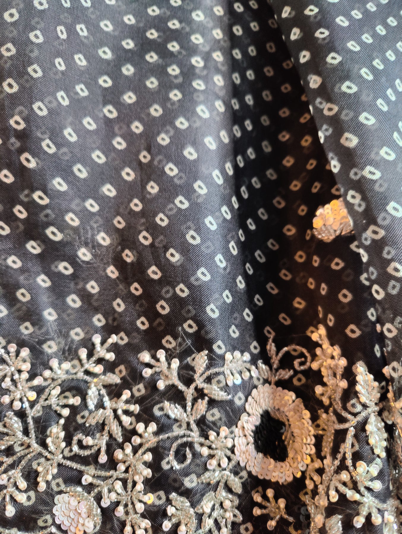 BLACK ORGANZA PURE HANDLOOM EMBROIDERY SAREE