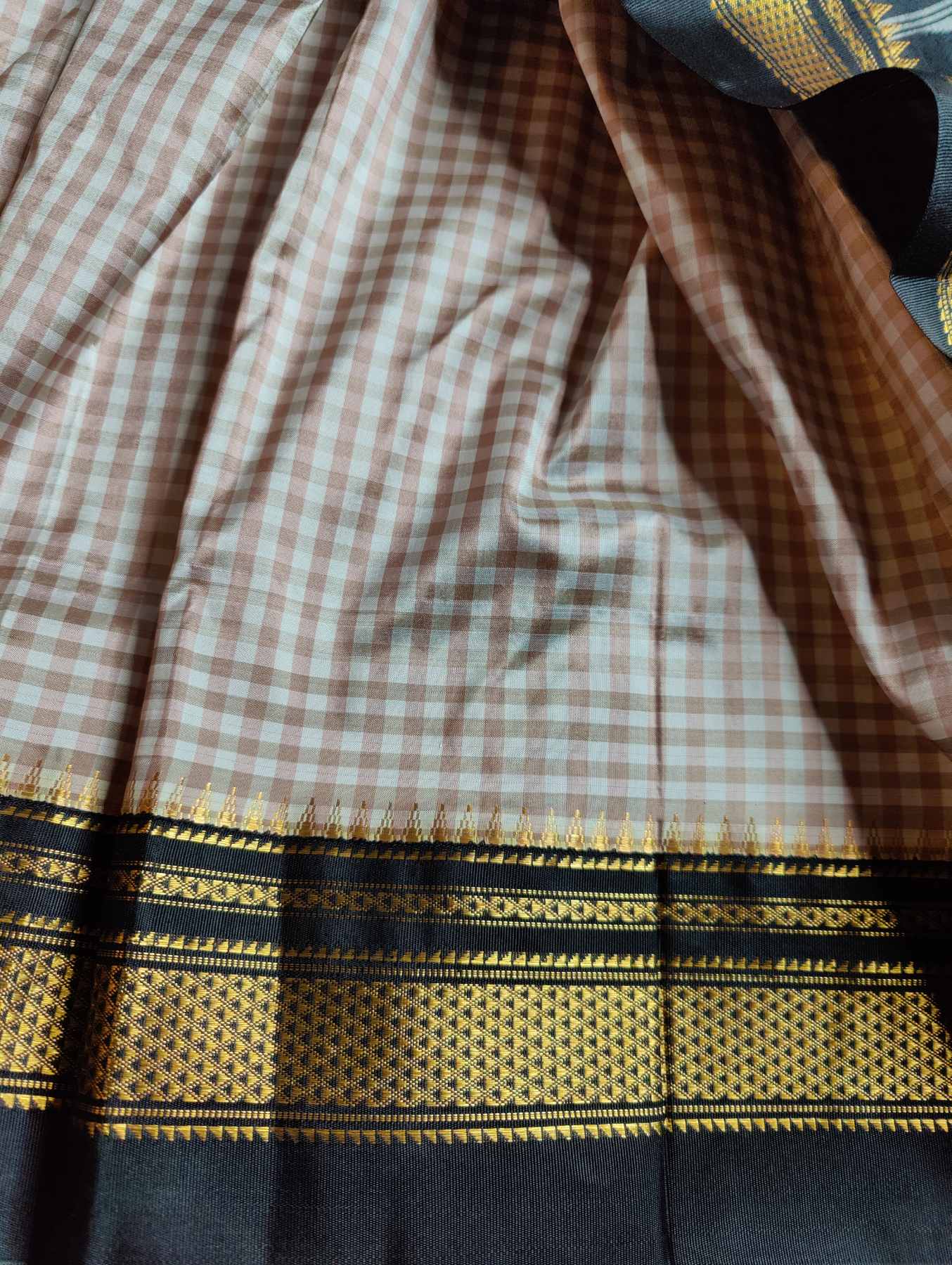 NUDE PINK SILK PURE HANDLOOM IRKAL SAREE