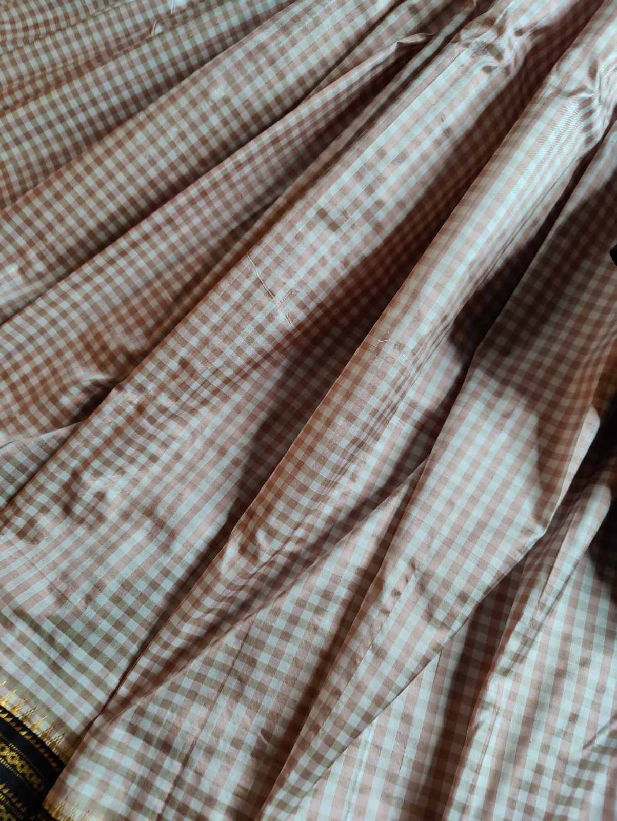 NUDE PINK SILK PURE HANDLOOM IRKAL SAREE