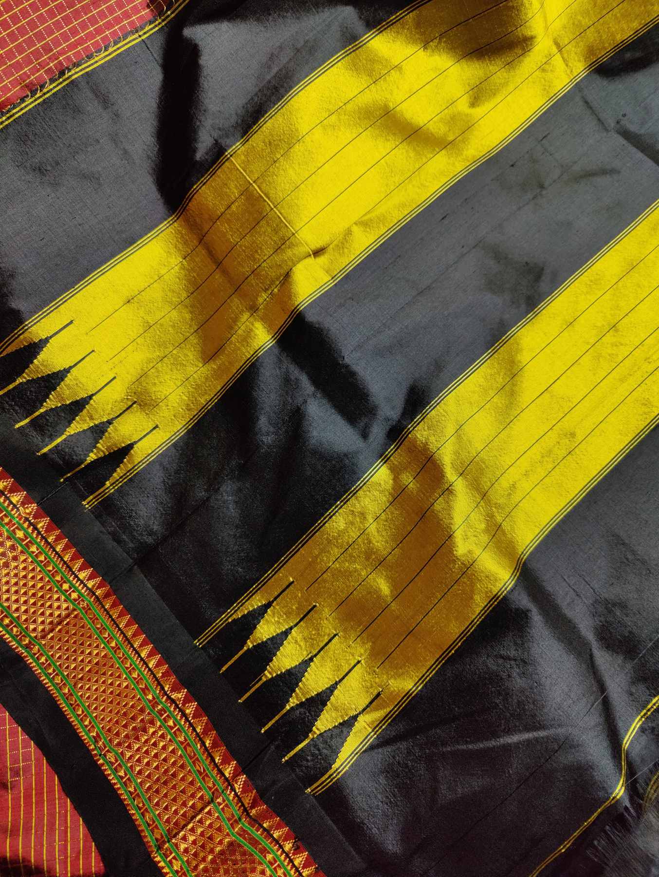 BRICK RED SILK PURE HANDLOOM IRKAL SAREE