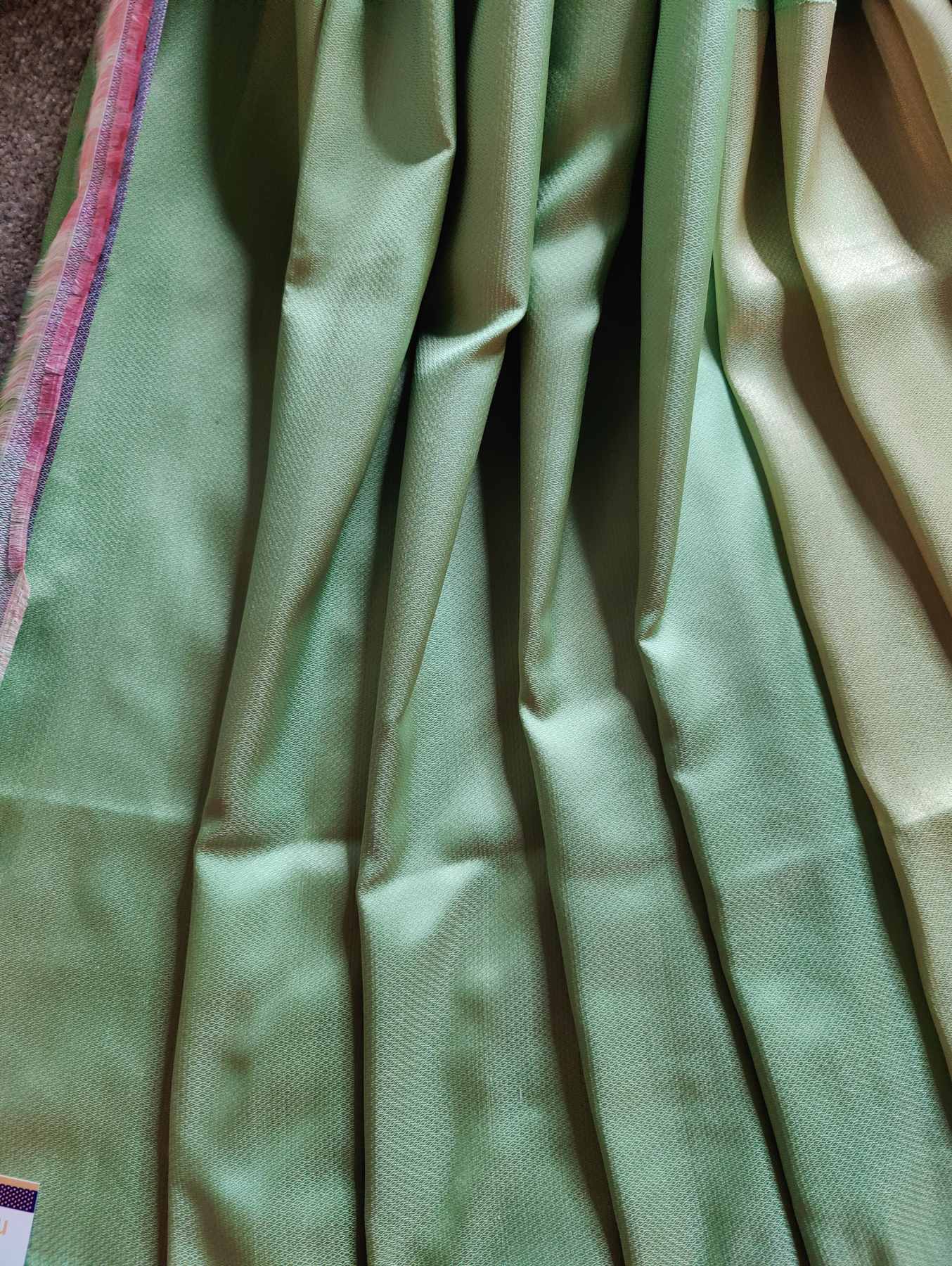 PISTA GREEN TANCHOI PURE HANDLOOM BANARASI SAREE