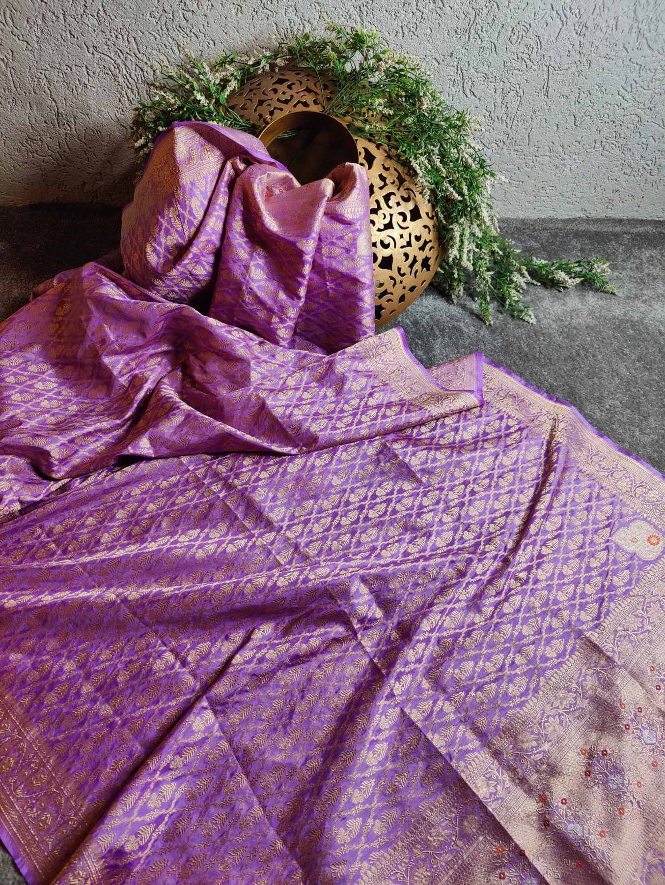 LEVENDAR SILK PURE HANDLOOM BANARASI DUPATTA