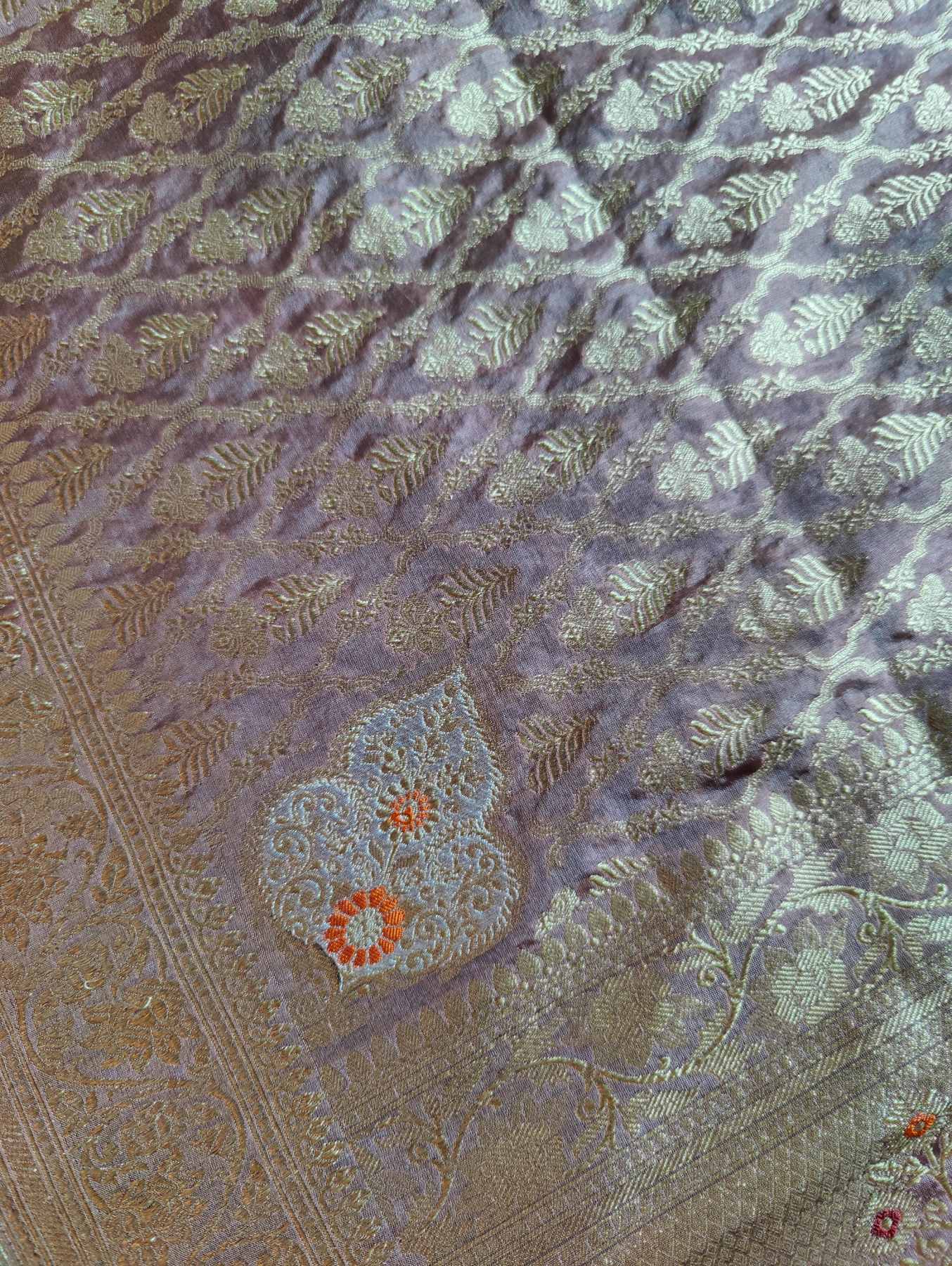 CARAMEL SILK PURE HANDLOOM BANARASI DUPATTA