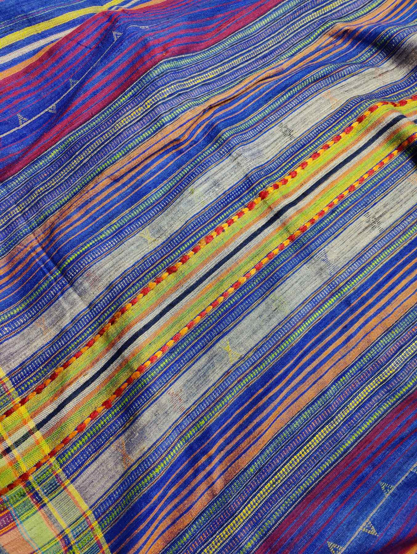 DARK PURPLE TUSSAR PURE HANDLOOM BHUJODI SAREE