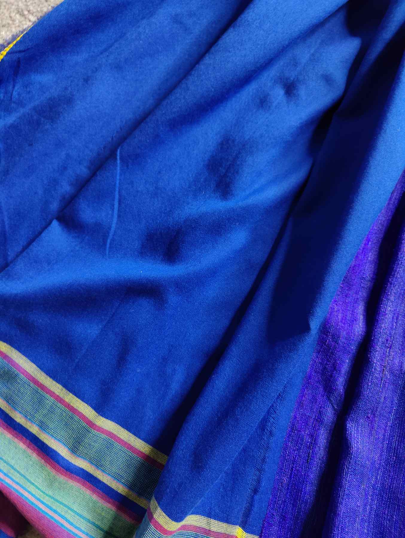 DARK PURPLE TUSSAR PURE HANDLOOM BHUJODI SAREE