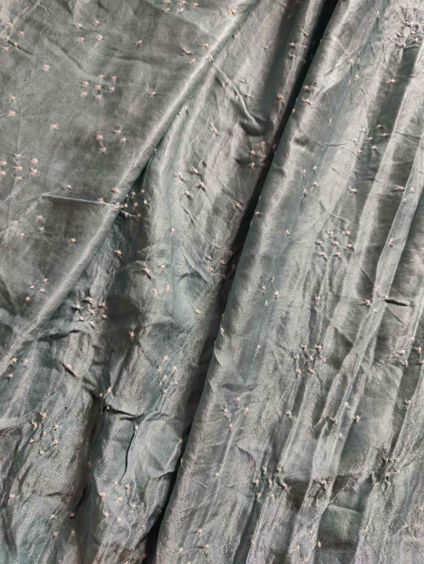 PINK GREY GAJJI SILK PURE HANDLOOM BANDHEJ SAREE