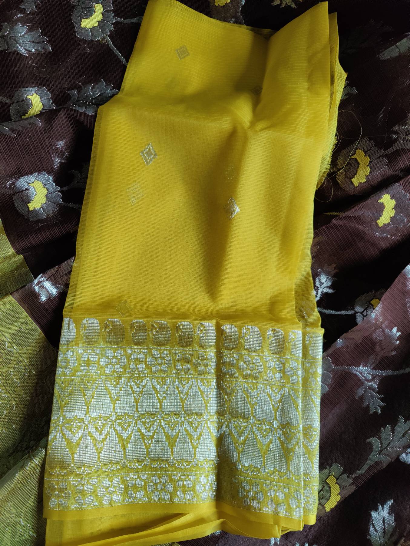 DARK BROWN PURE HANDLOOM REAL JARI KOTA DORIYA SAREE