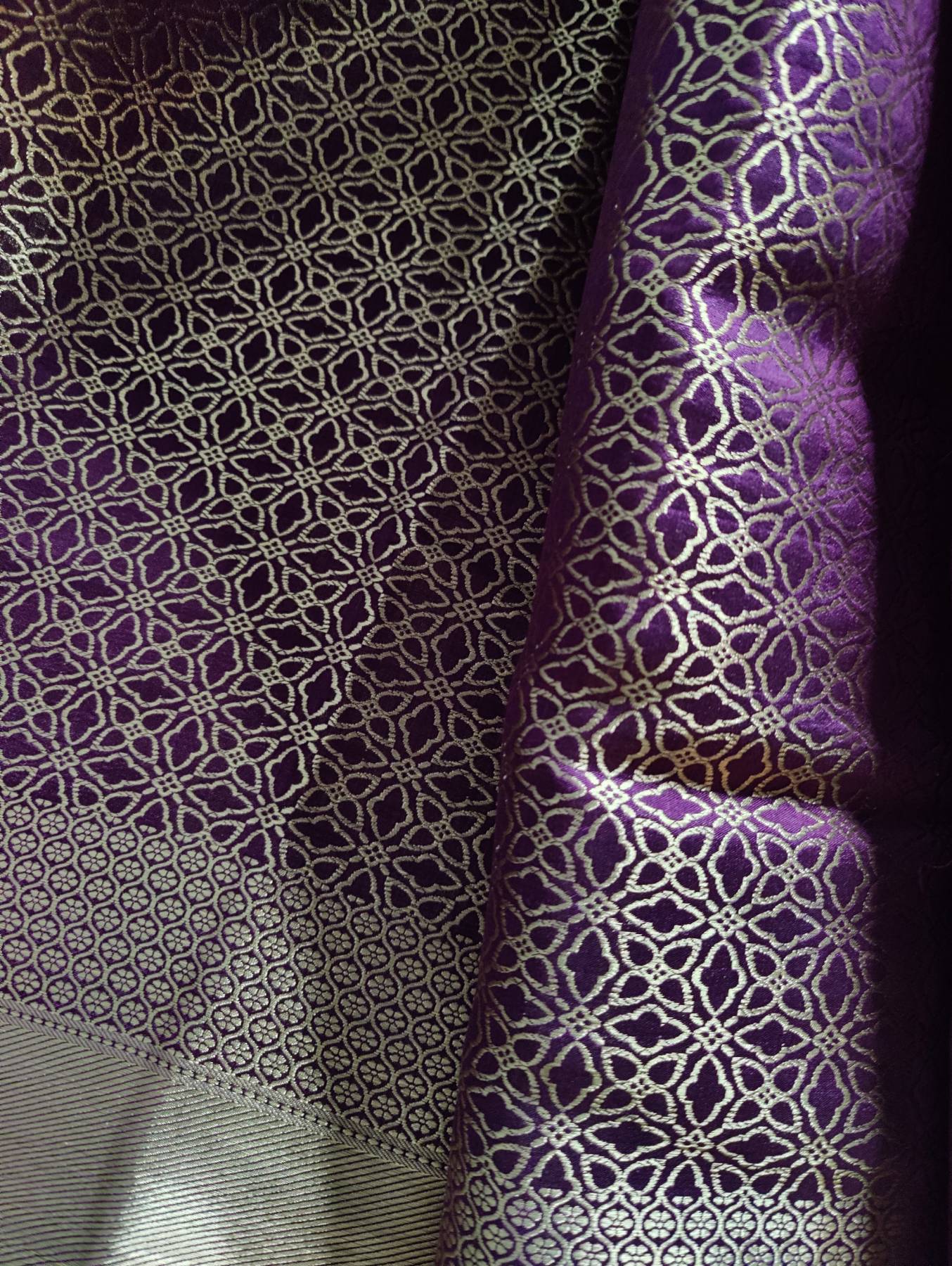 WINE SILK BANARASI SAREE