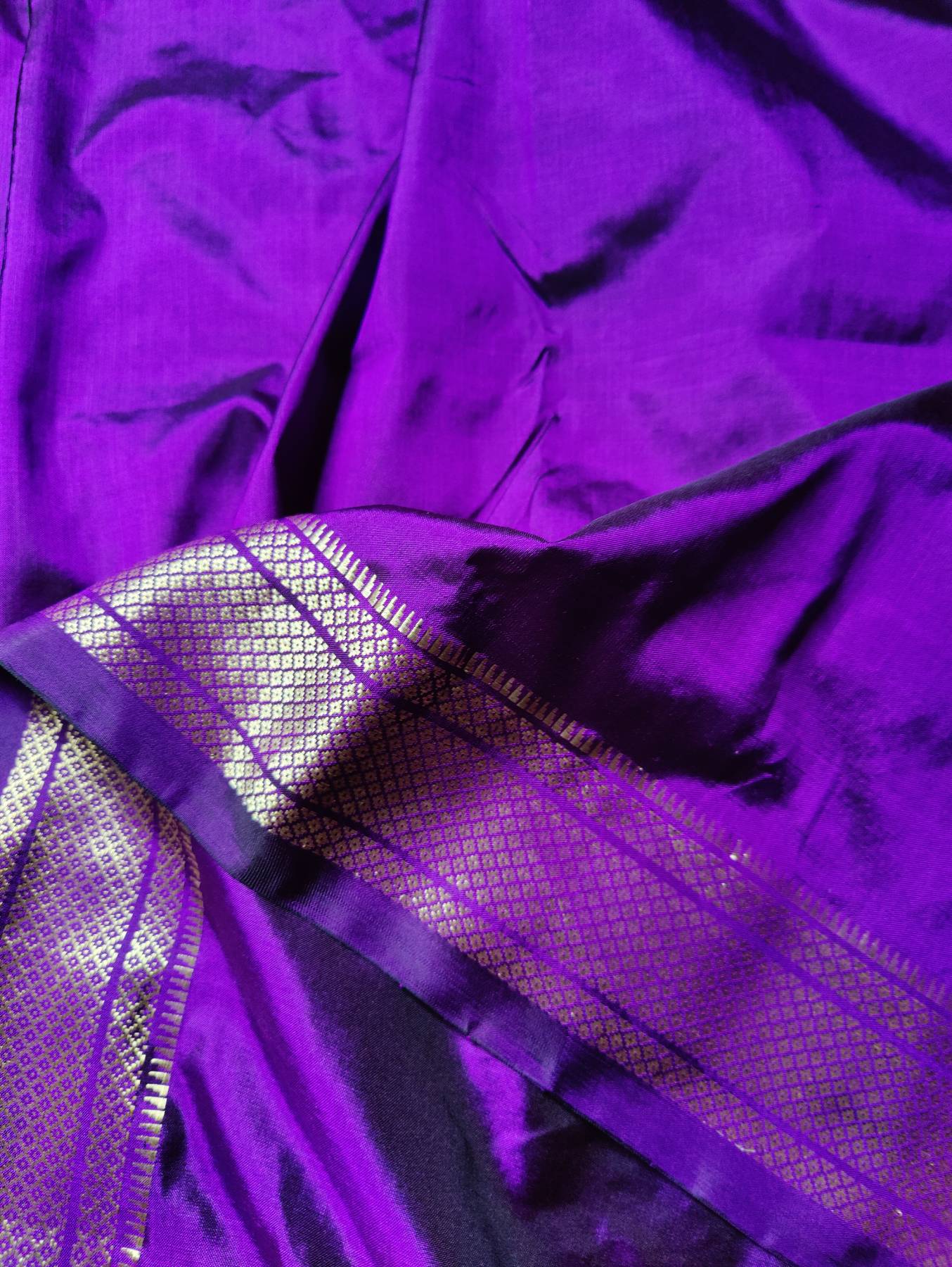 PURPLE SILK PURE HANDLOOM PAITHANI SAREE