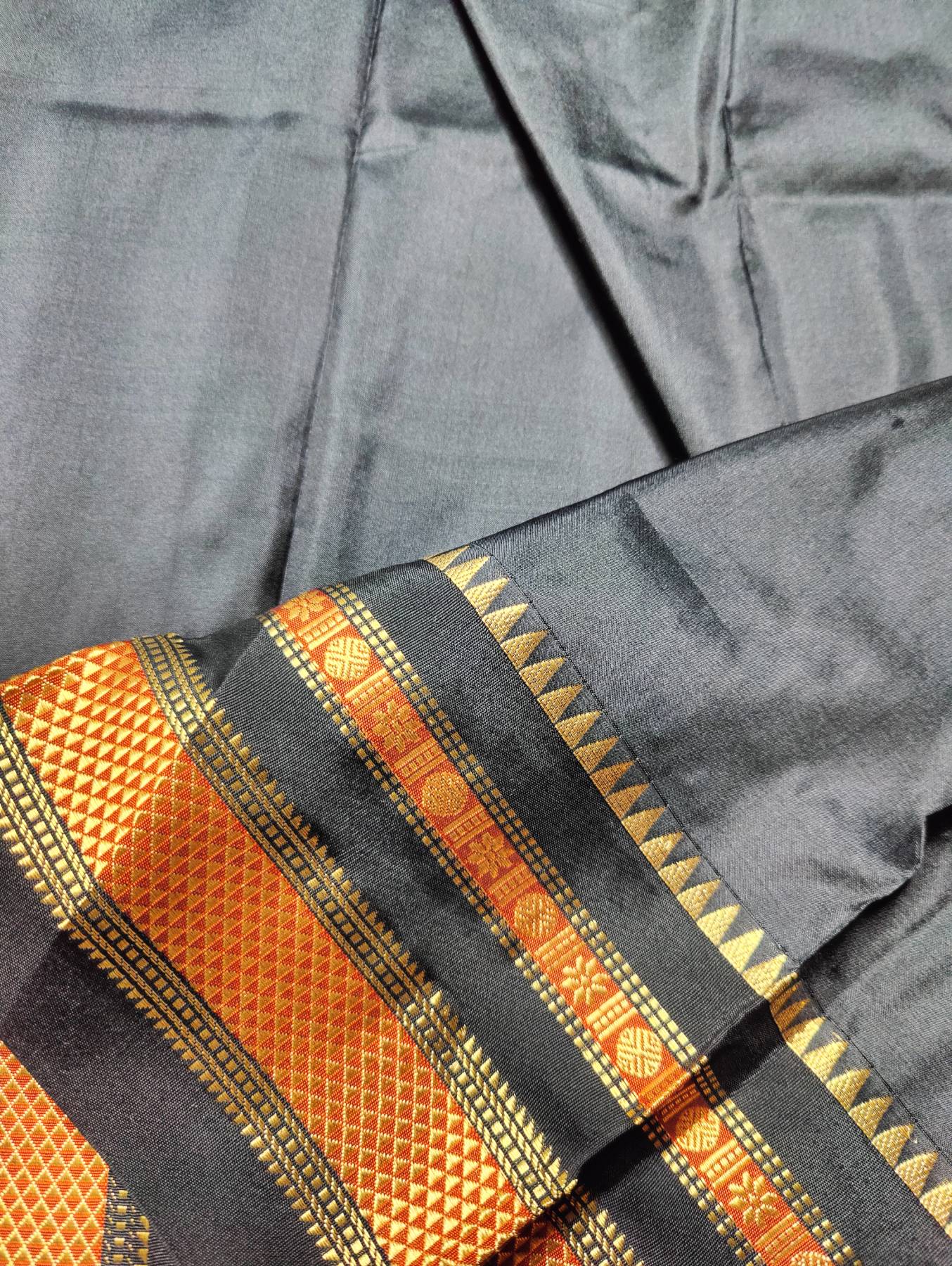 PINE GREEN SILK PURE HANDLOOM IRKAL SAREE