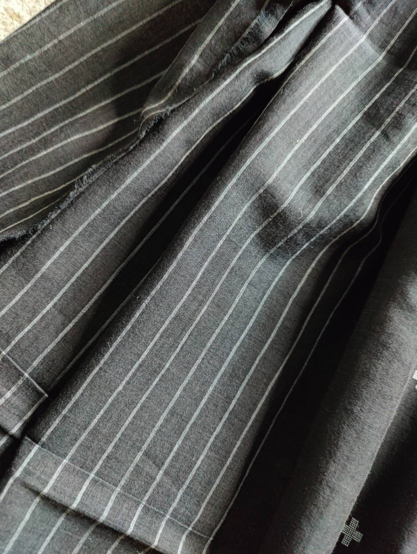 BLACK COTTON PURE HANDLOOM  MUL COTTON SAREE