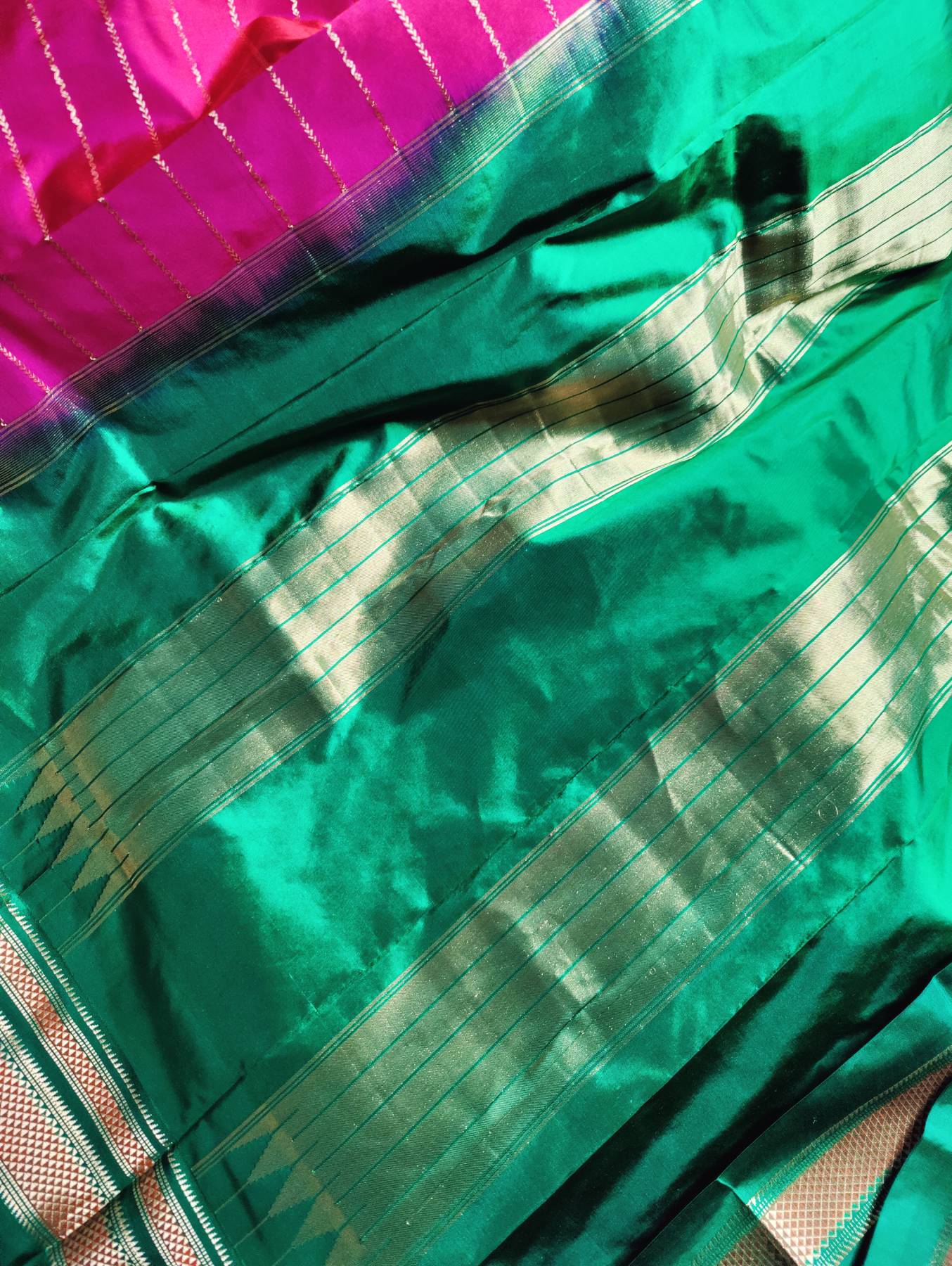 CHERRY PINK SILK PURE HANDLOOM IRKAL SAREE