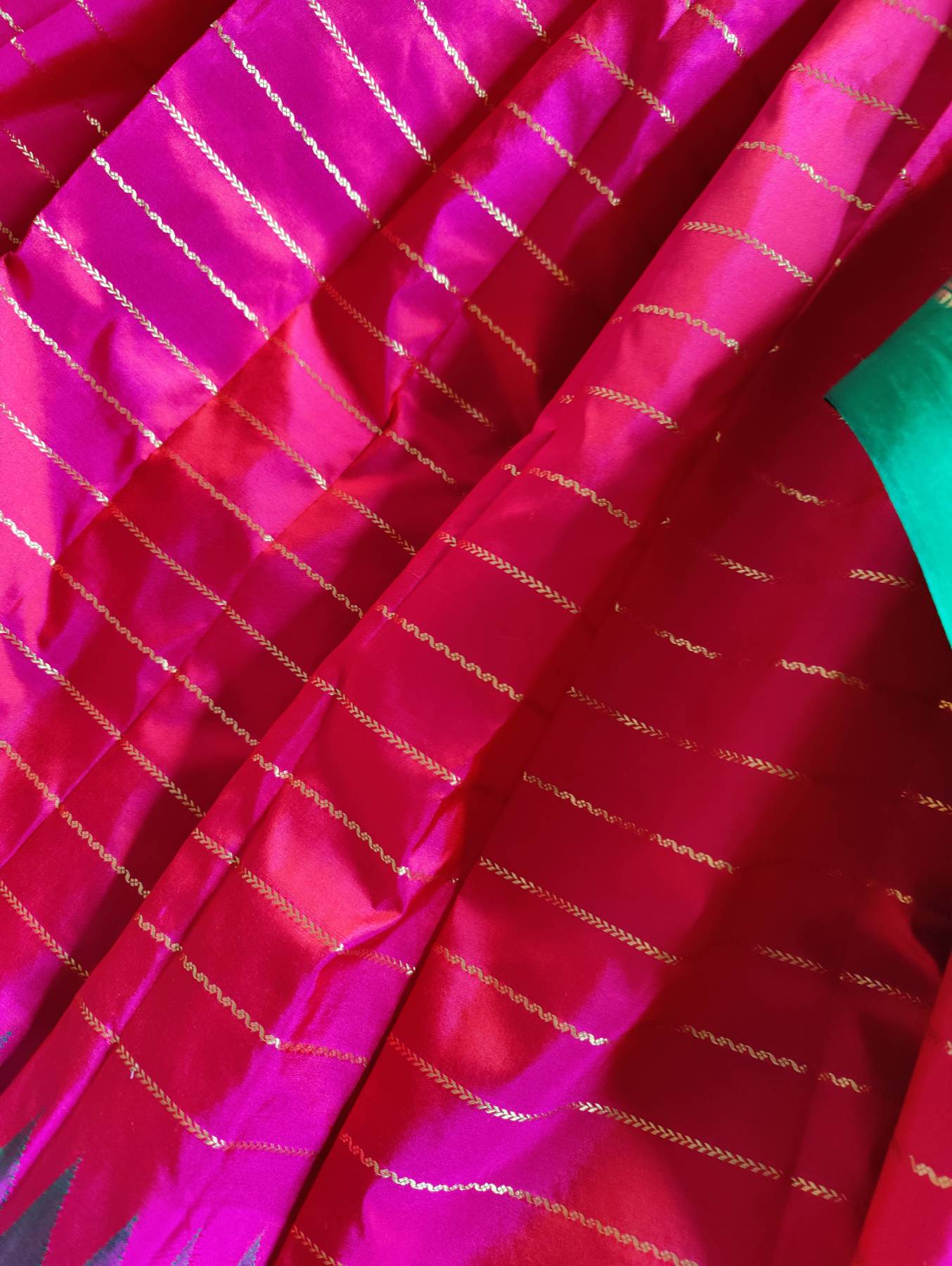CHERRY PINK SILK PURE HANDLOOM IRKAL SAREE