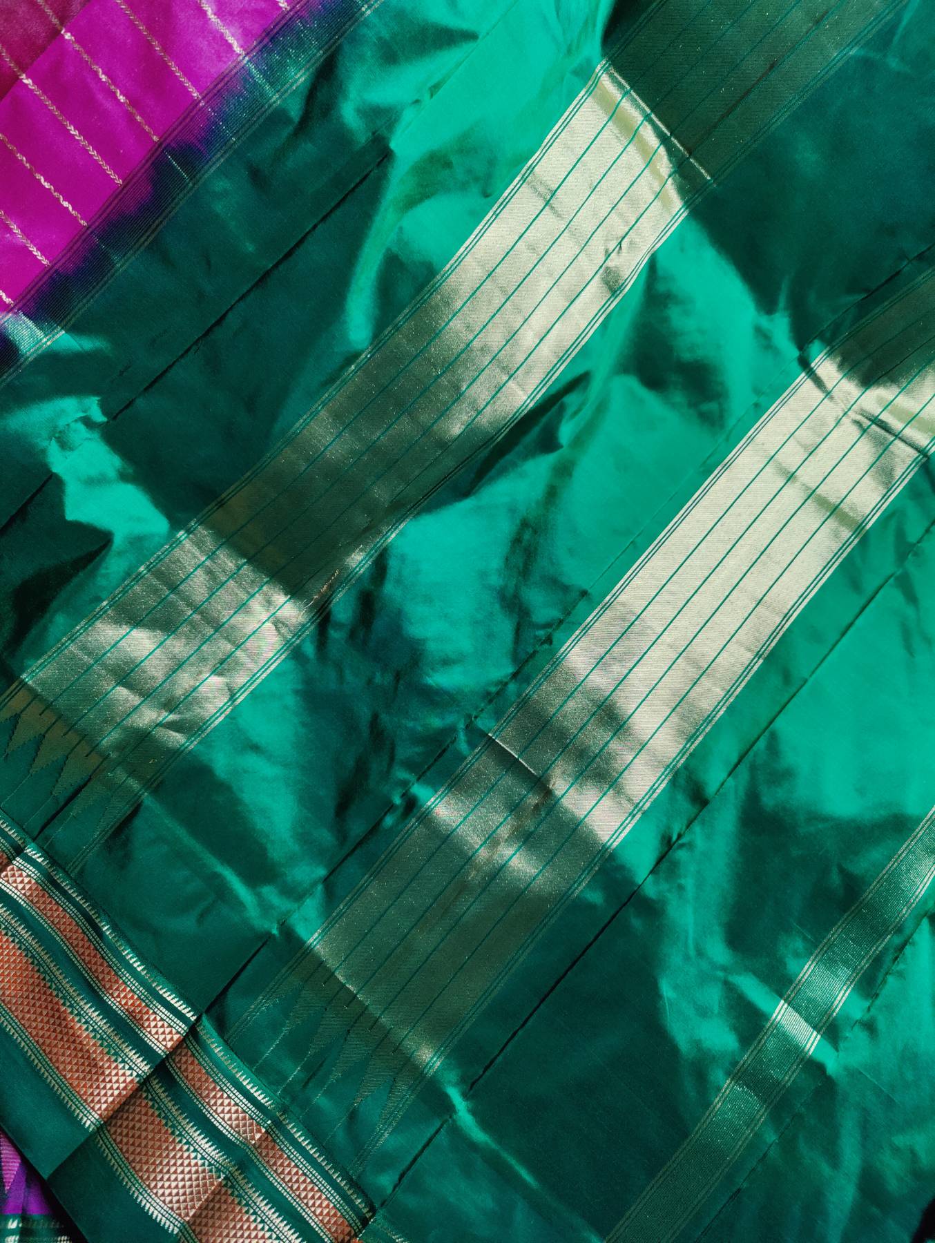 CANDY PINK SILK PURE HANDLOOM IRKAL SAREE
