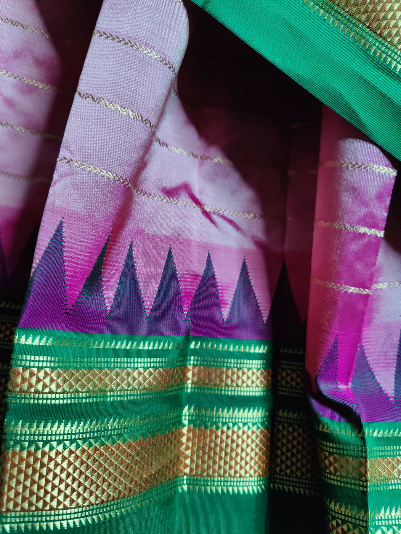 CANDY PINK SILK PURE HANDLOOM IRKAL SAREE