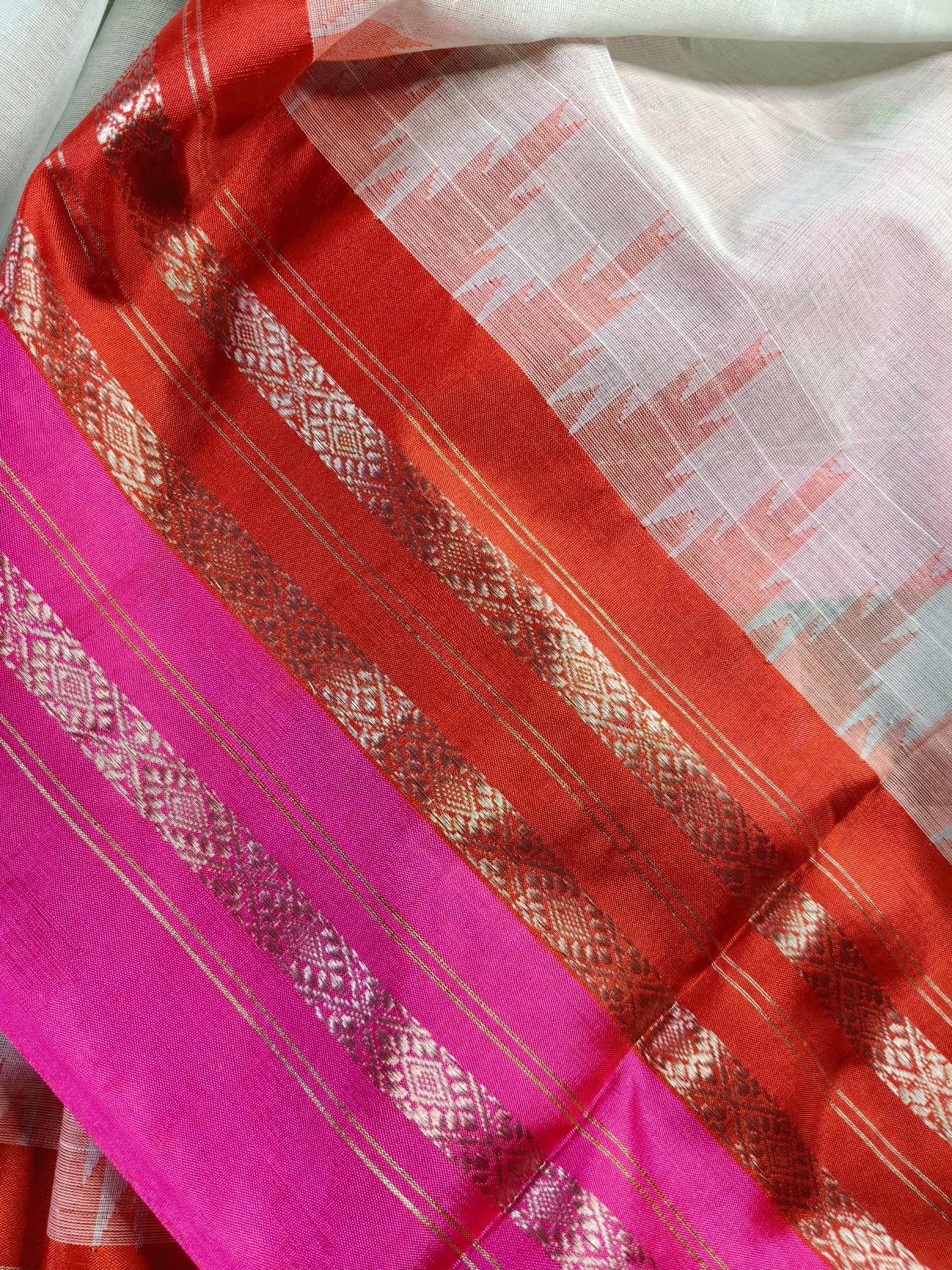 LIGHT PISTA COTTON BY COTTON PONDRU KHADI SAREE