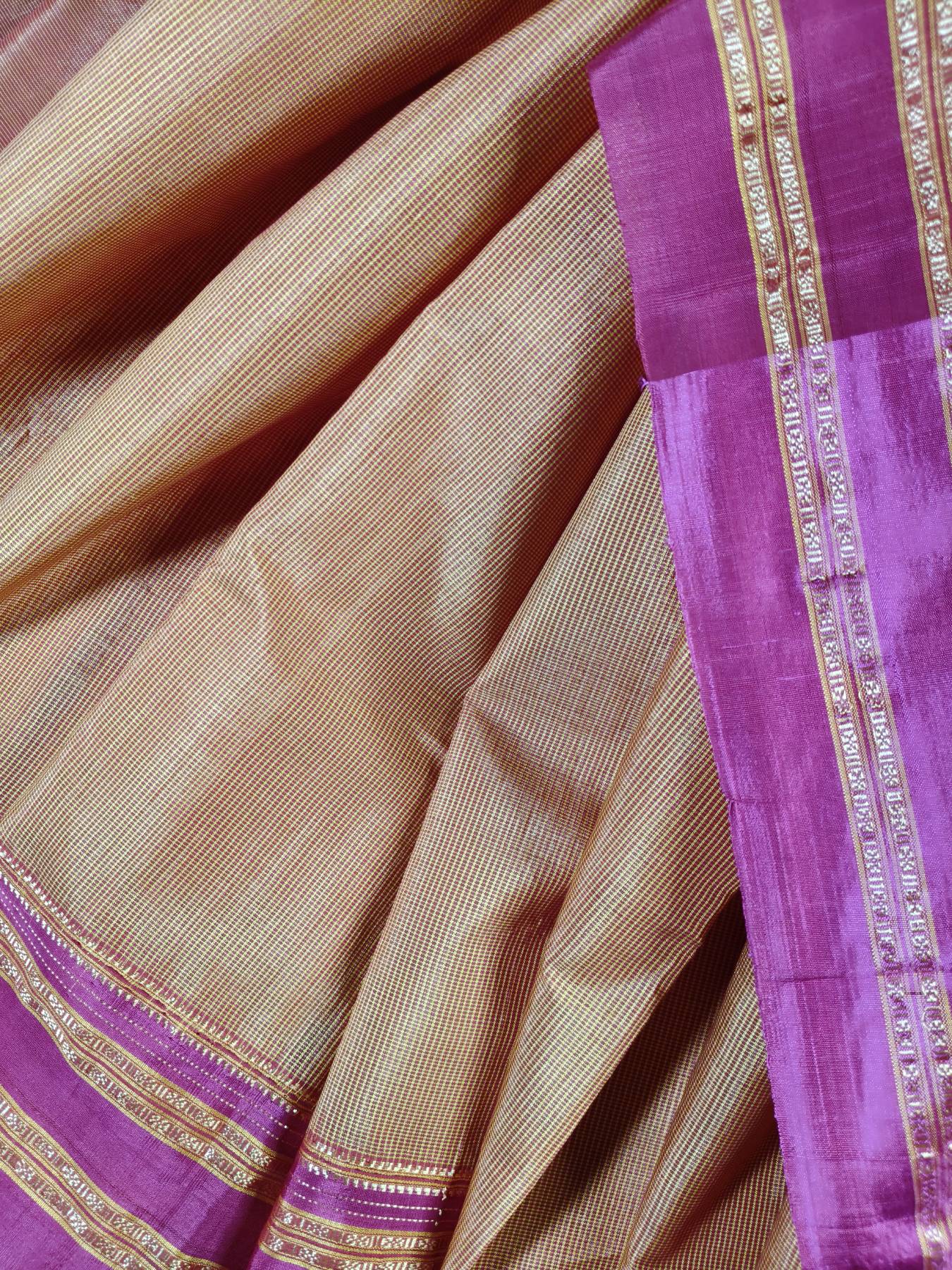 DARK MUSTARD SICO PURE HANDLOOM IRKAL SAREE
