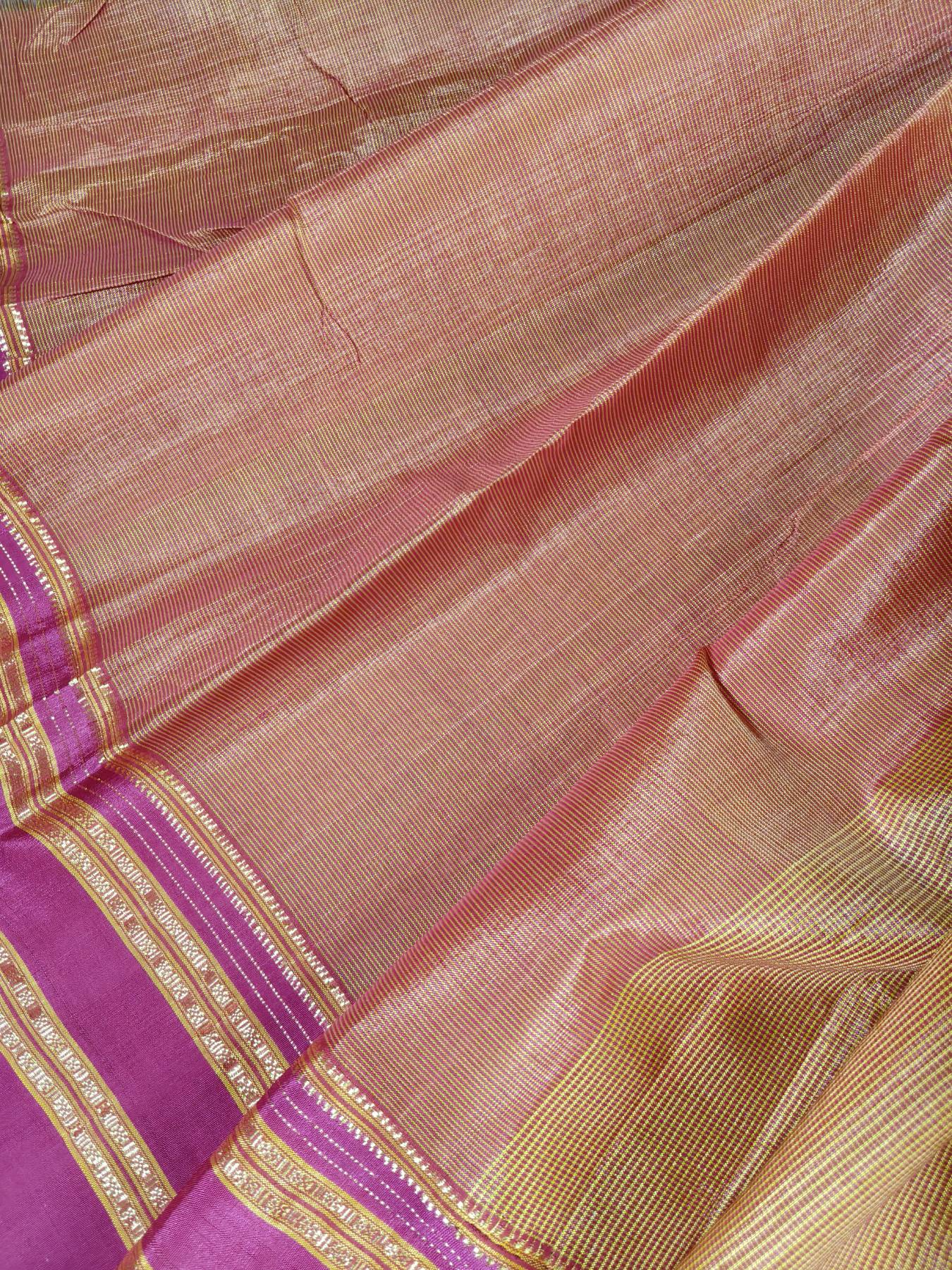 DARK MUSTARD SICO PURE HANDLOOM IRKAL SAREE