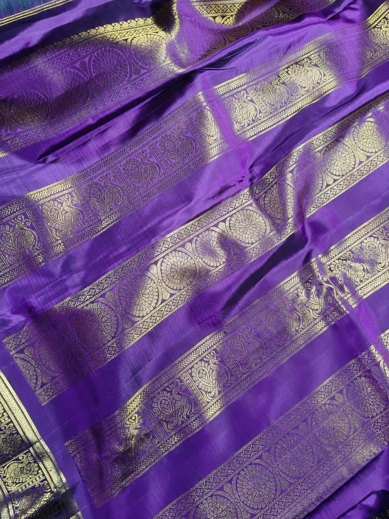 BOTTLE GREEN SILK PURE HANDLOOM KANJIVARAM SAREE
