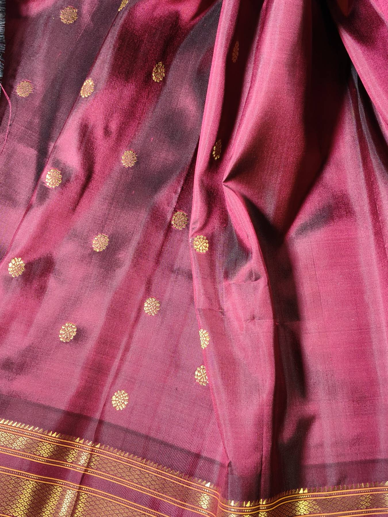 MAROON SILK PURE HANDLOOM PAITHANI SAREE
