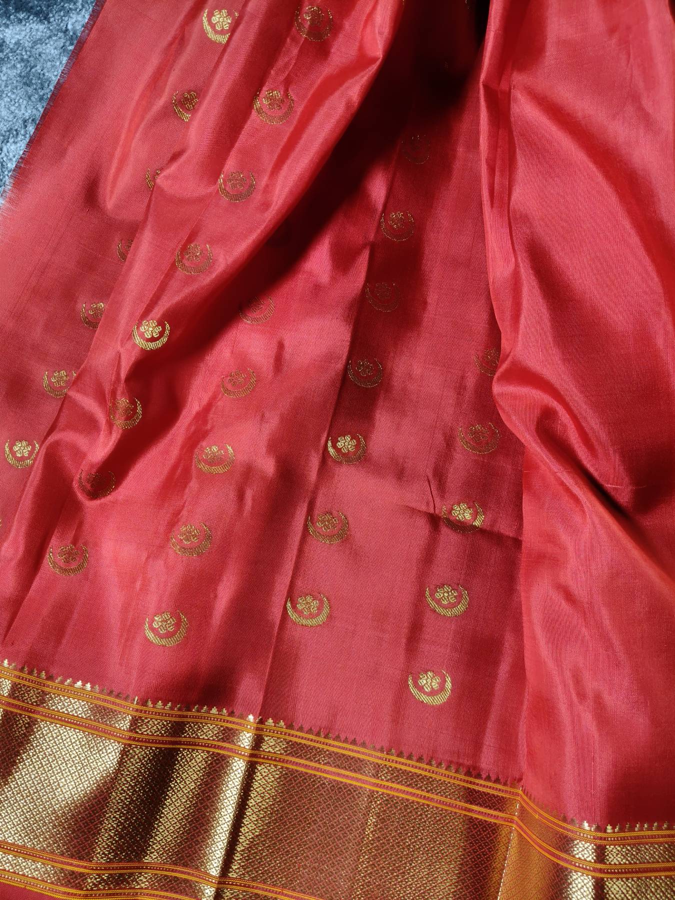 RED SILK PURE HANDLOOM PAITHANI SAREE