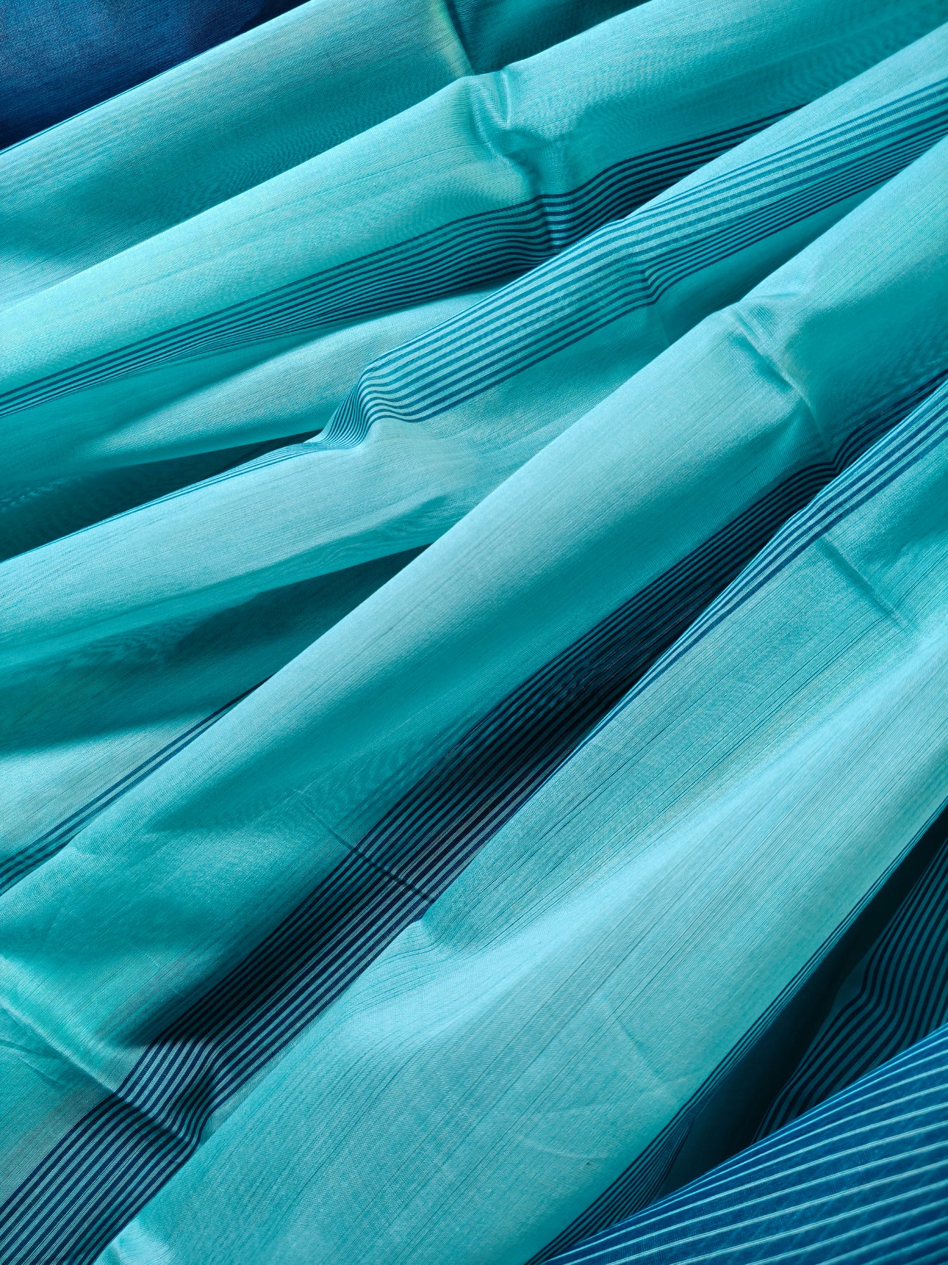 Ice Blue Sico Pure Handloom Maheshwari Saree