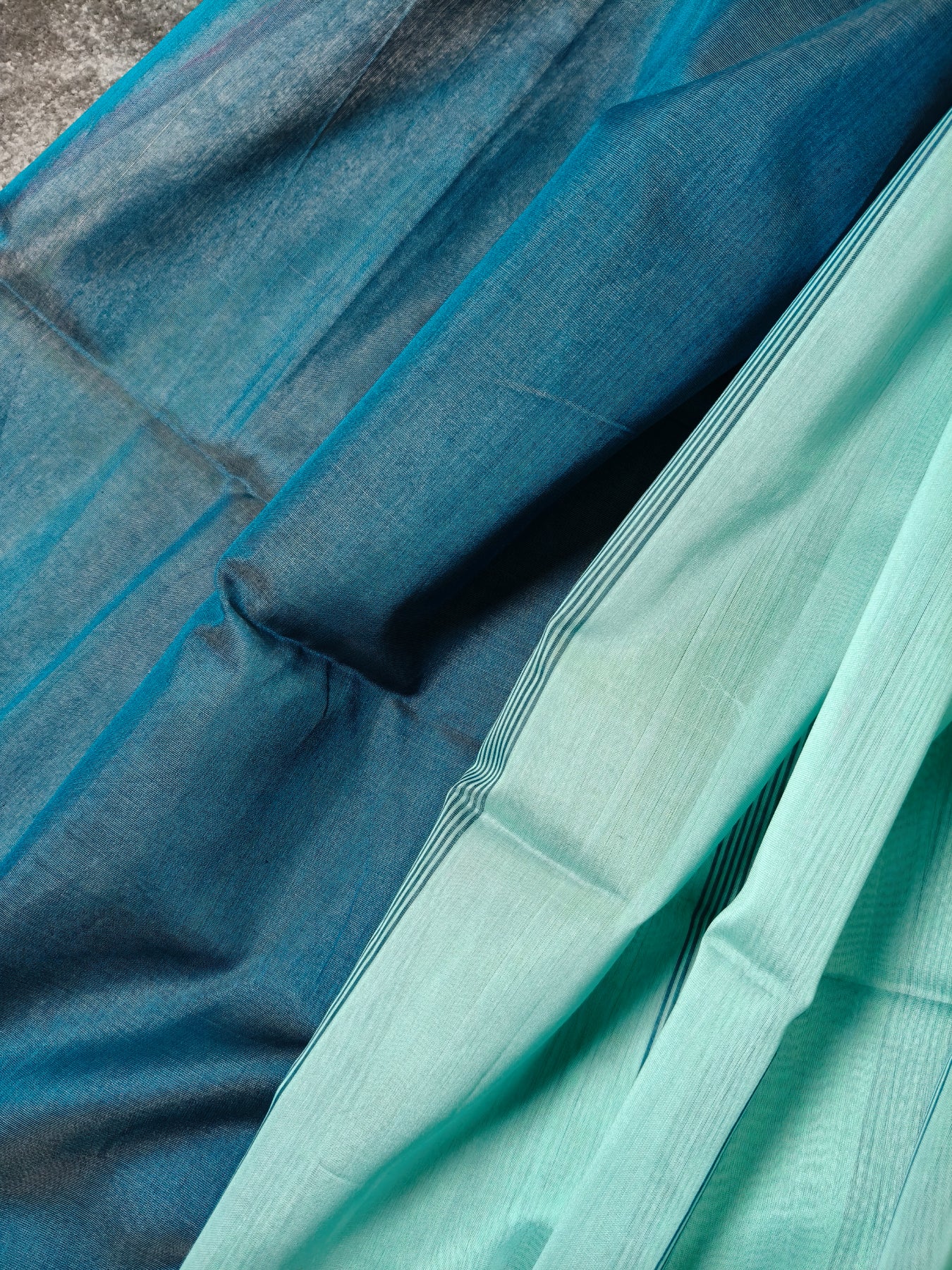 Ice Blue Sico Pure Handloom Maheshwari Saree