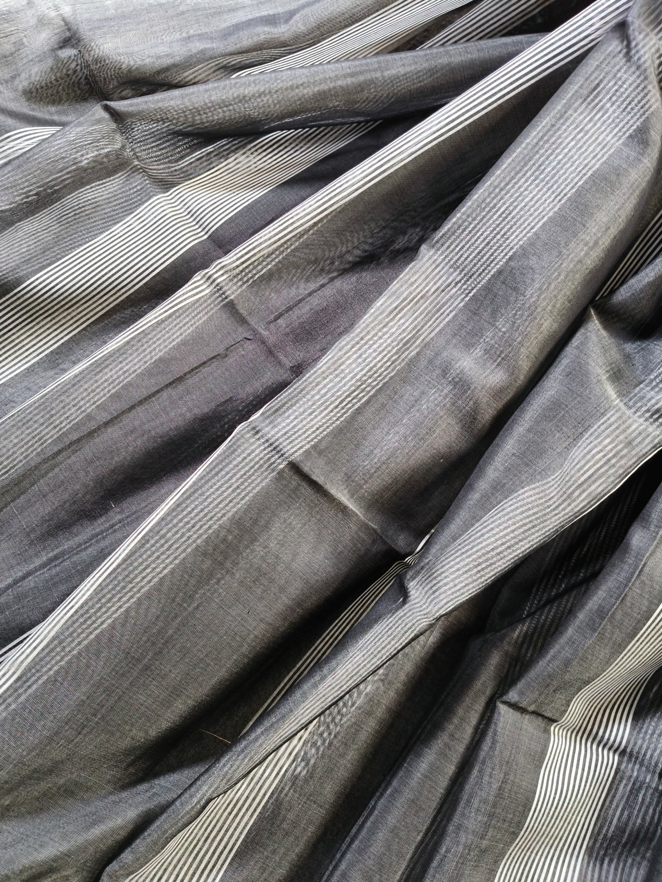 Black Sico Pure Handloom Maheshwari Saree