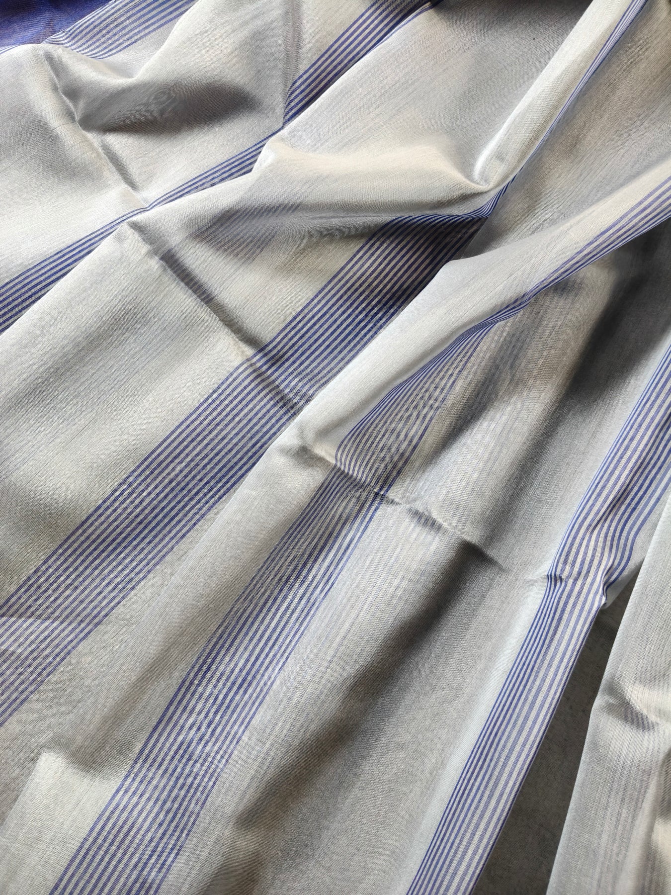 Grey Sico Pure Handloom Maheshwari Saree