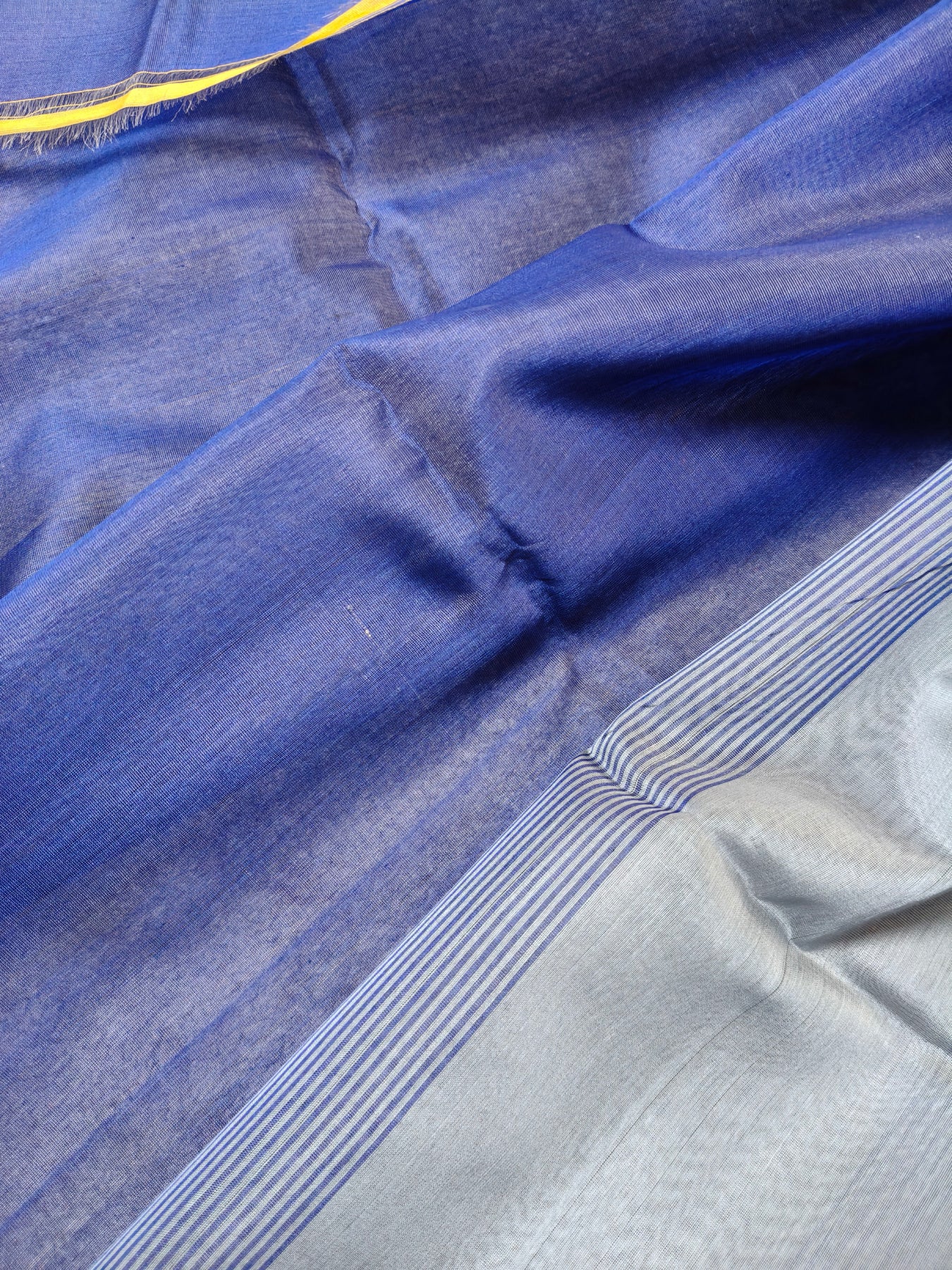 Grey Sico Pure Handloom Maheshwari Saree