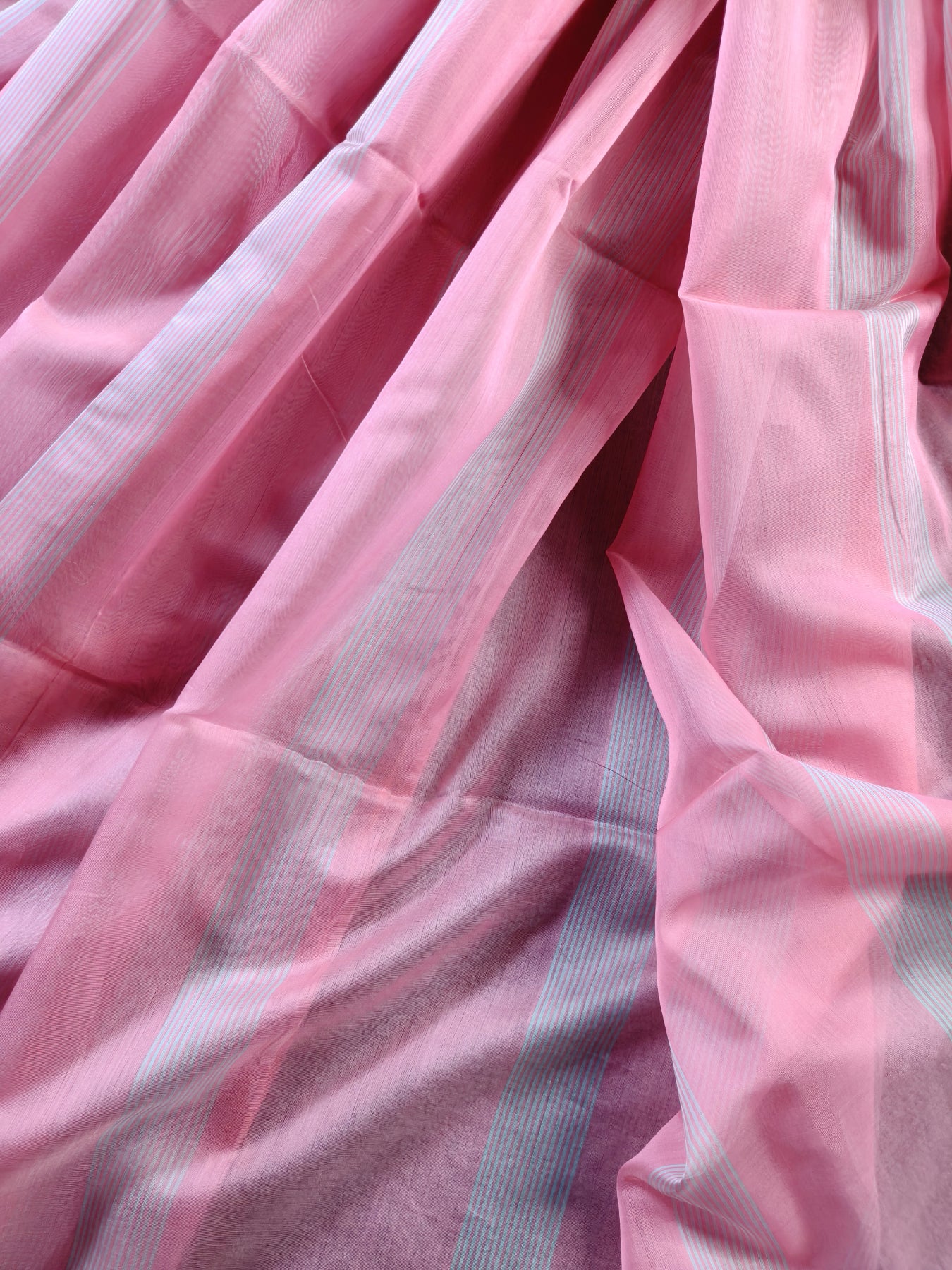 Pink Sico Pure Handloom Maheshwari Saree