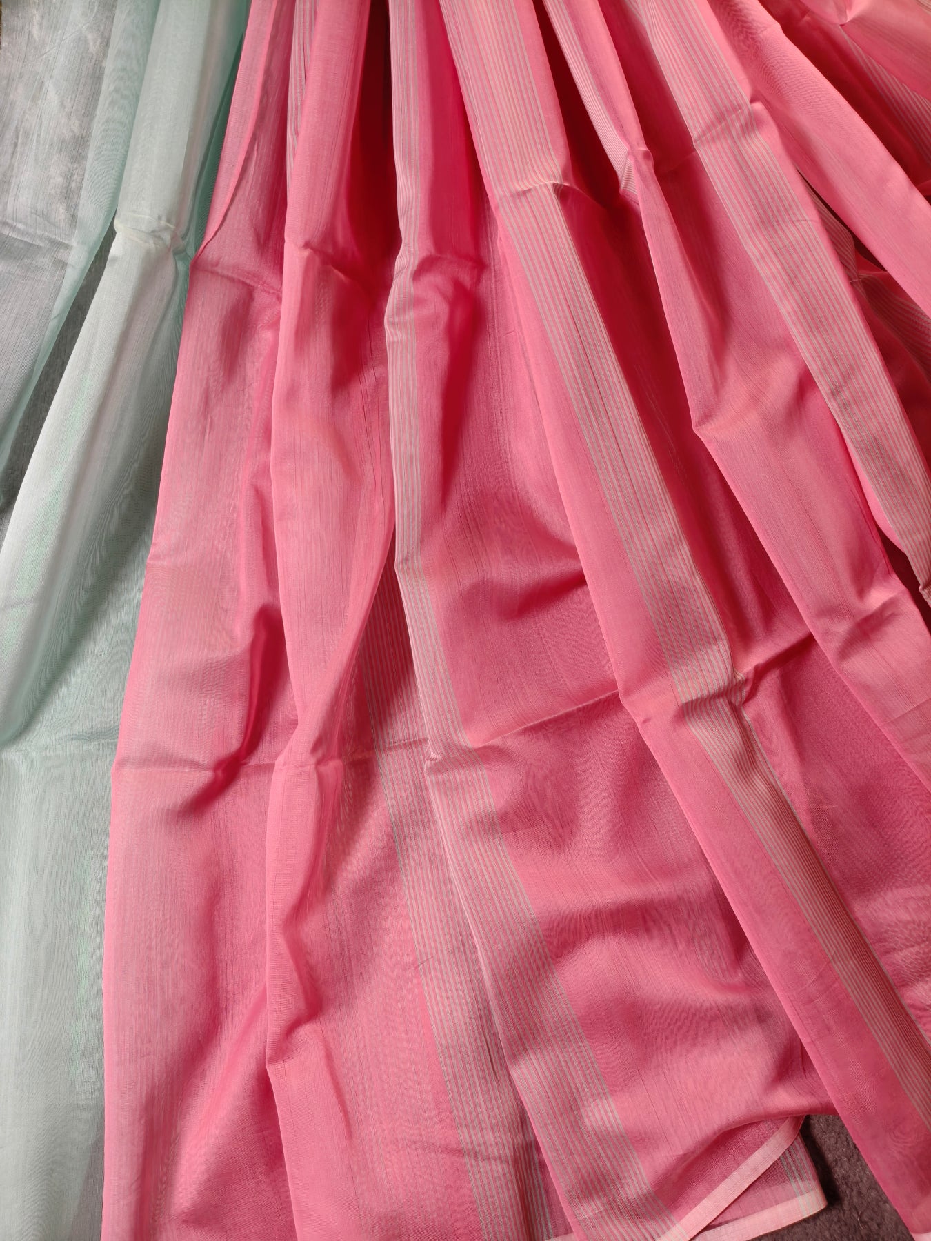 Pink Sico Pure Handloom Maheshwari Saree