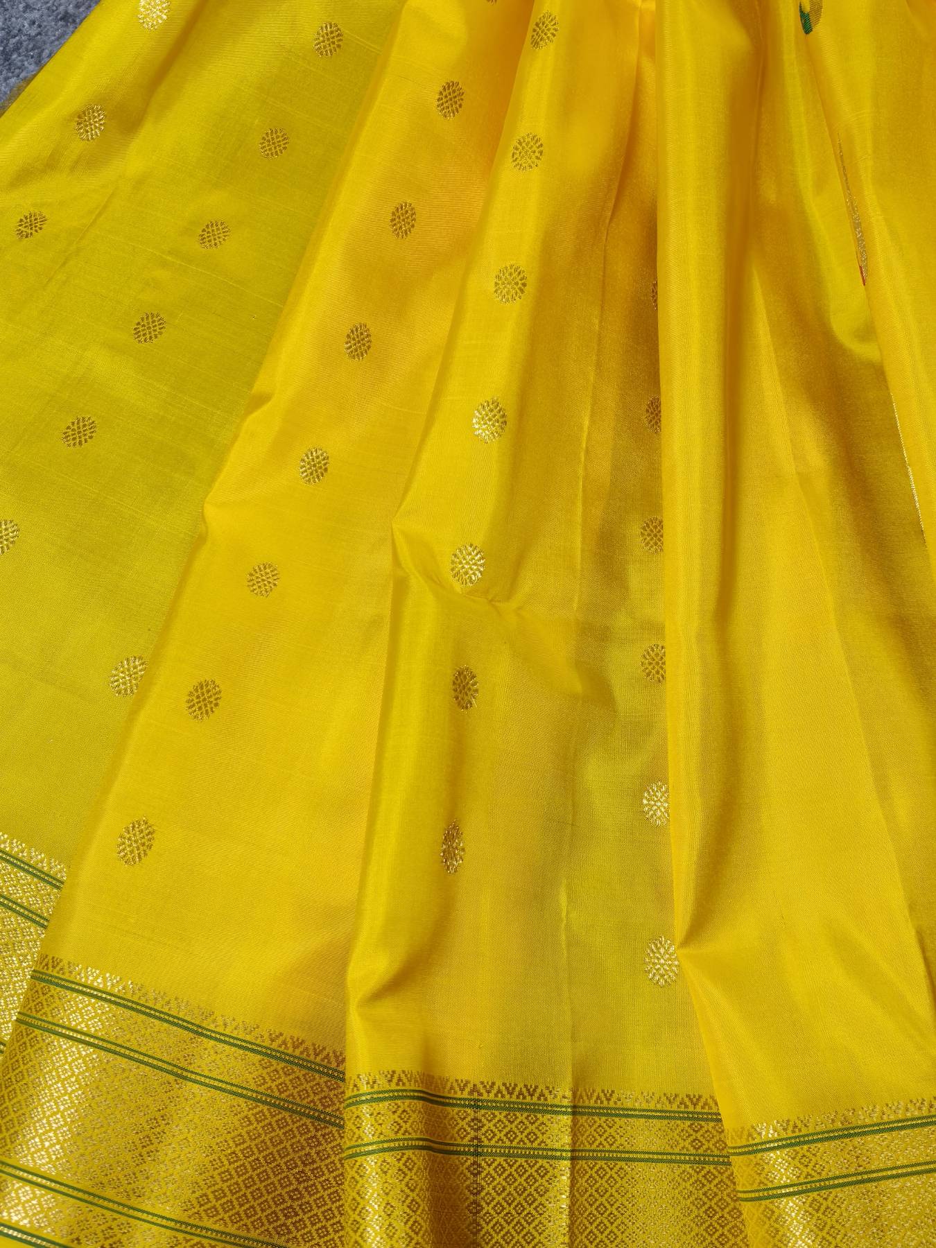 YELLOW SILK PURE HANDLOOM PAITHANI SAREE
