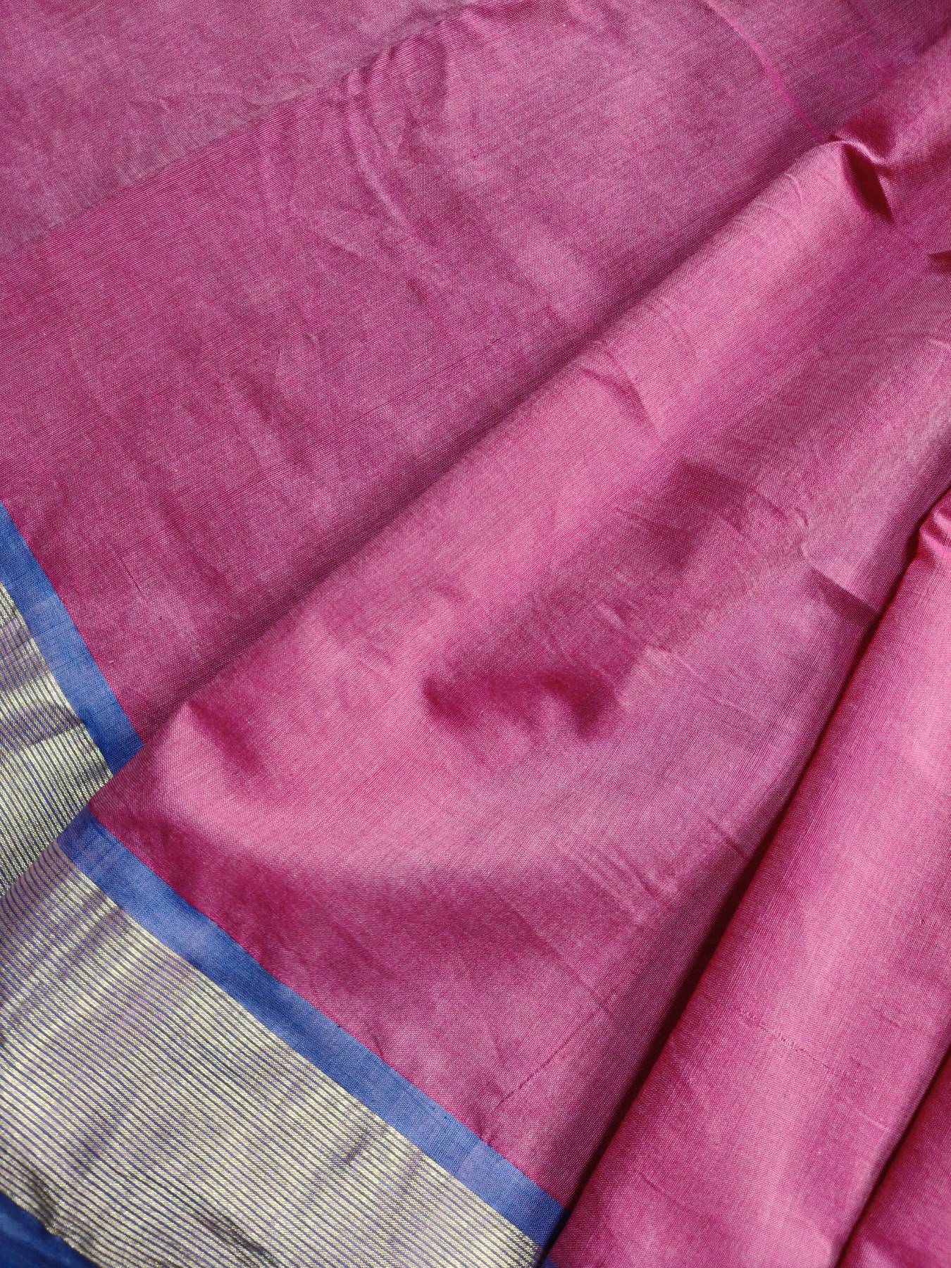 PINK COTTON PURE HANDLOOM PAITHANI SAREE